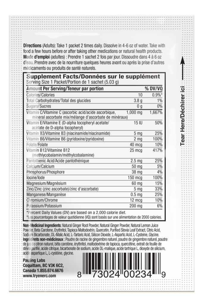 Sugar Free Lemon Ginger Drink Mix Box