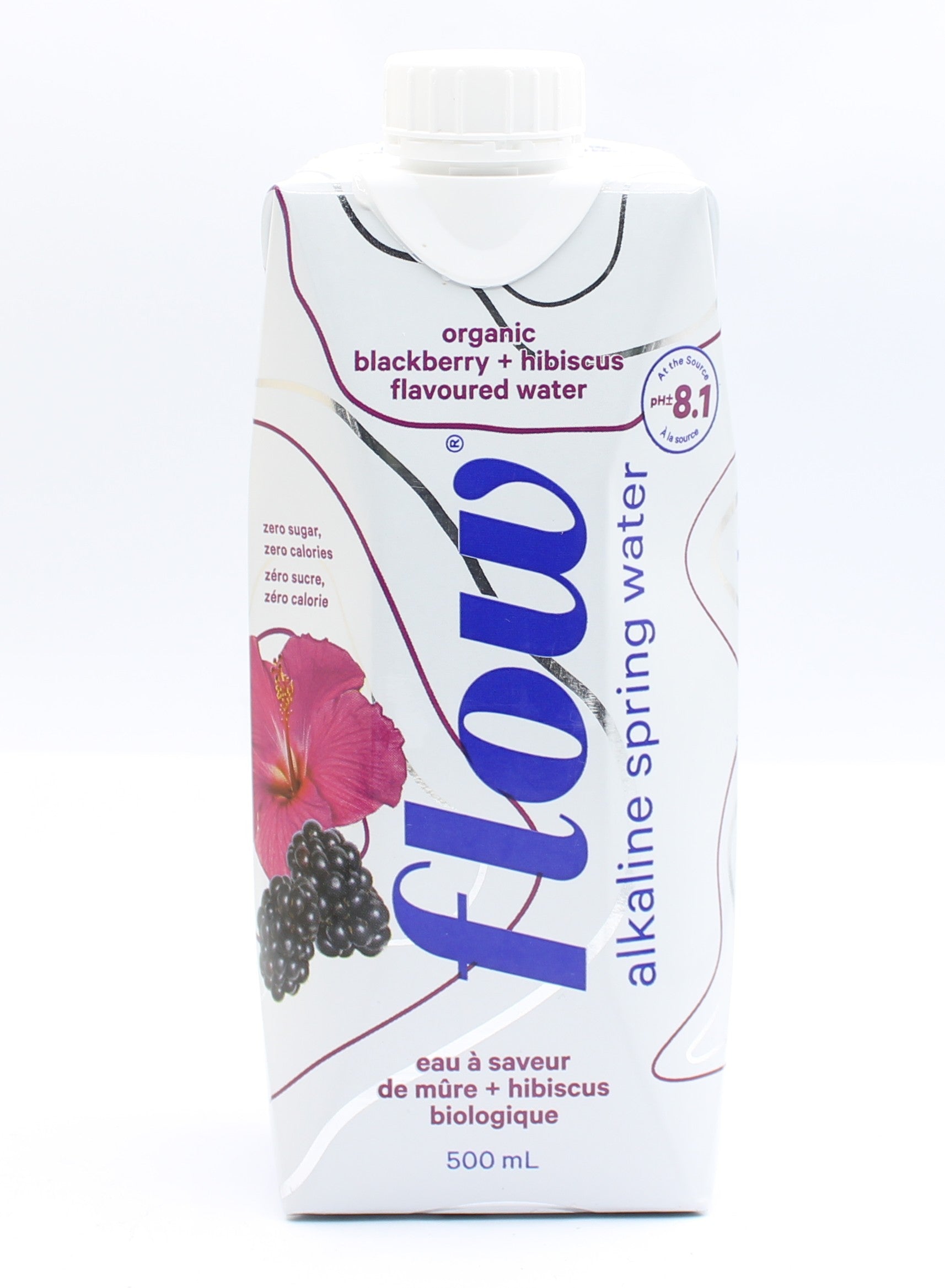 Flow Organic Blackberry + Hibiscus Alkaline Spring Water