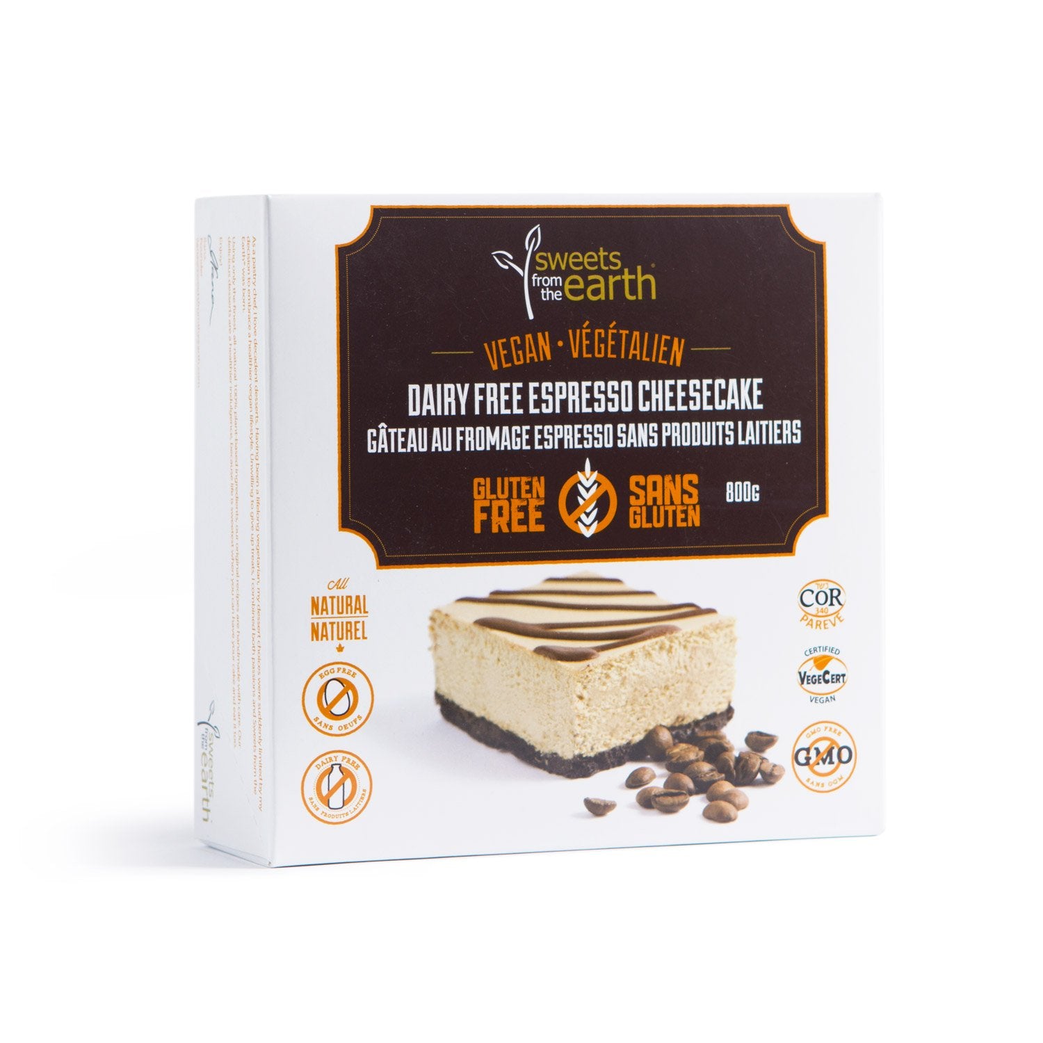 Sweets From The Earth Gluten Free Espresso Cheesecake