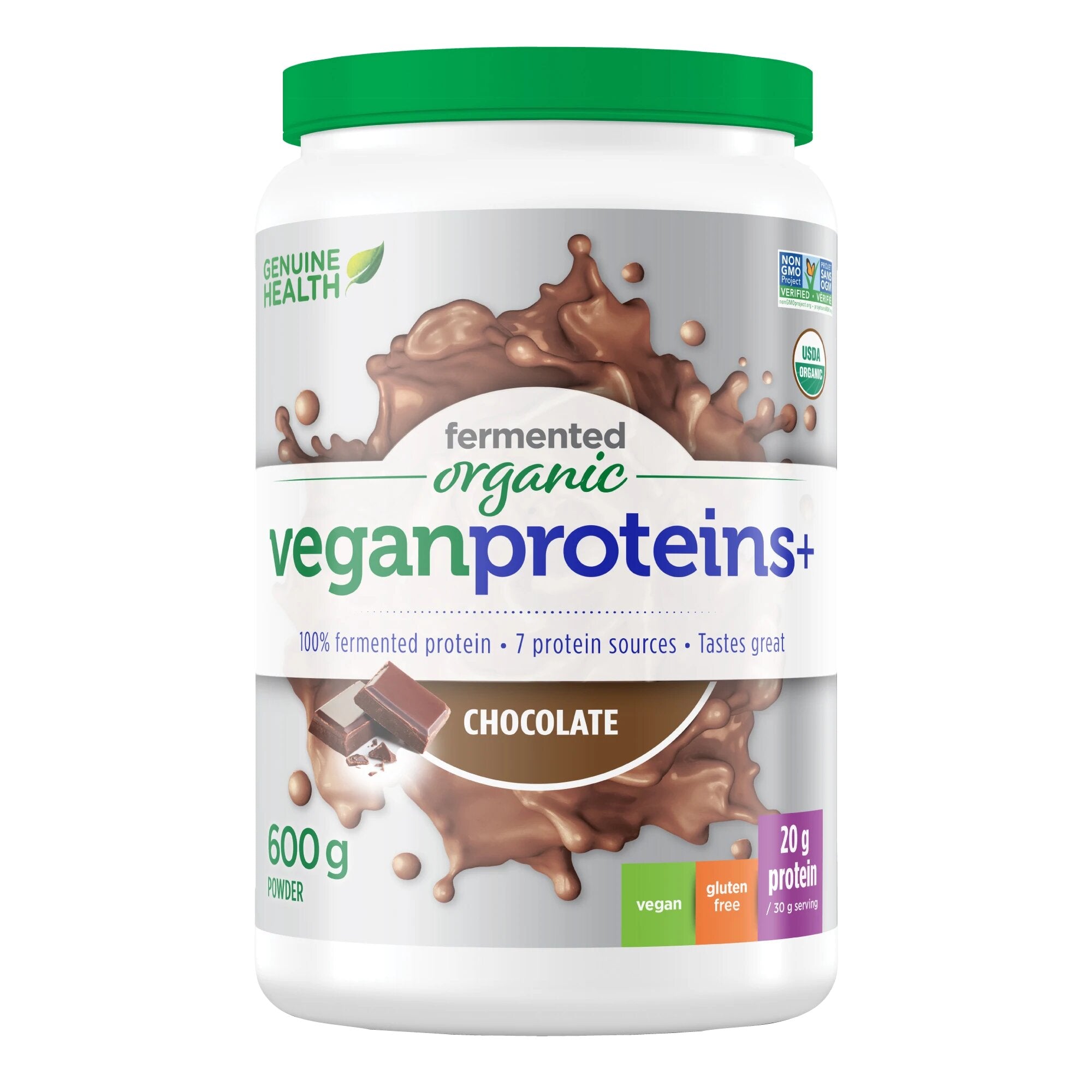 Genuine Health Organic Fermented Vegan Protein - Chocolate