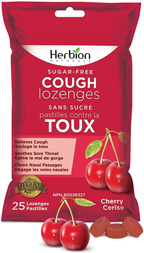 Herbion Naturals Cherry Sugar Free Cough Drop