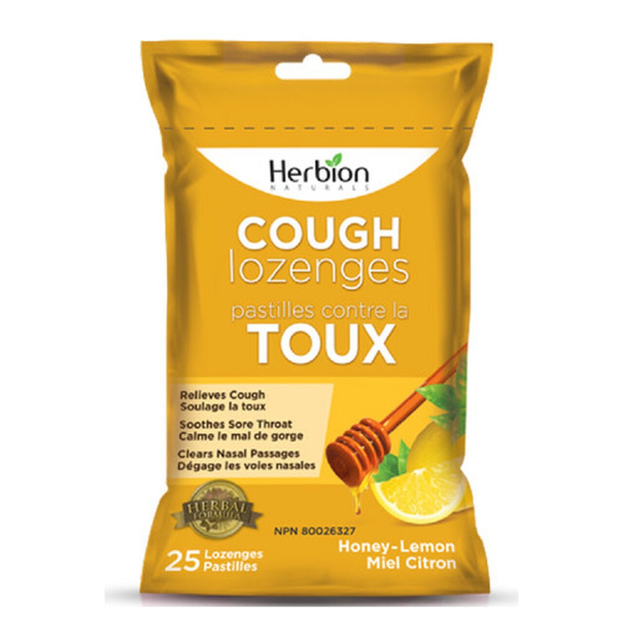 Herbion Naturals Sugar Free Honey Lemon Cough Drop