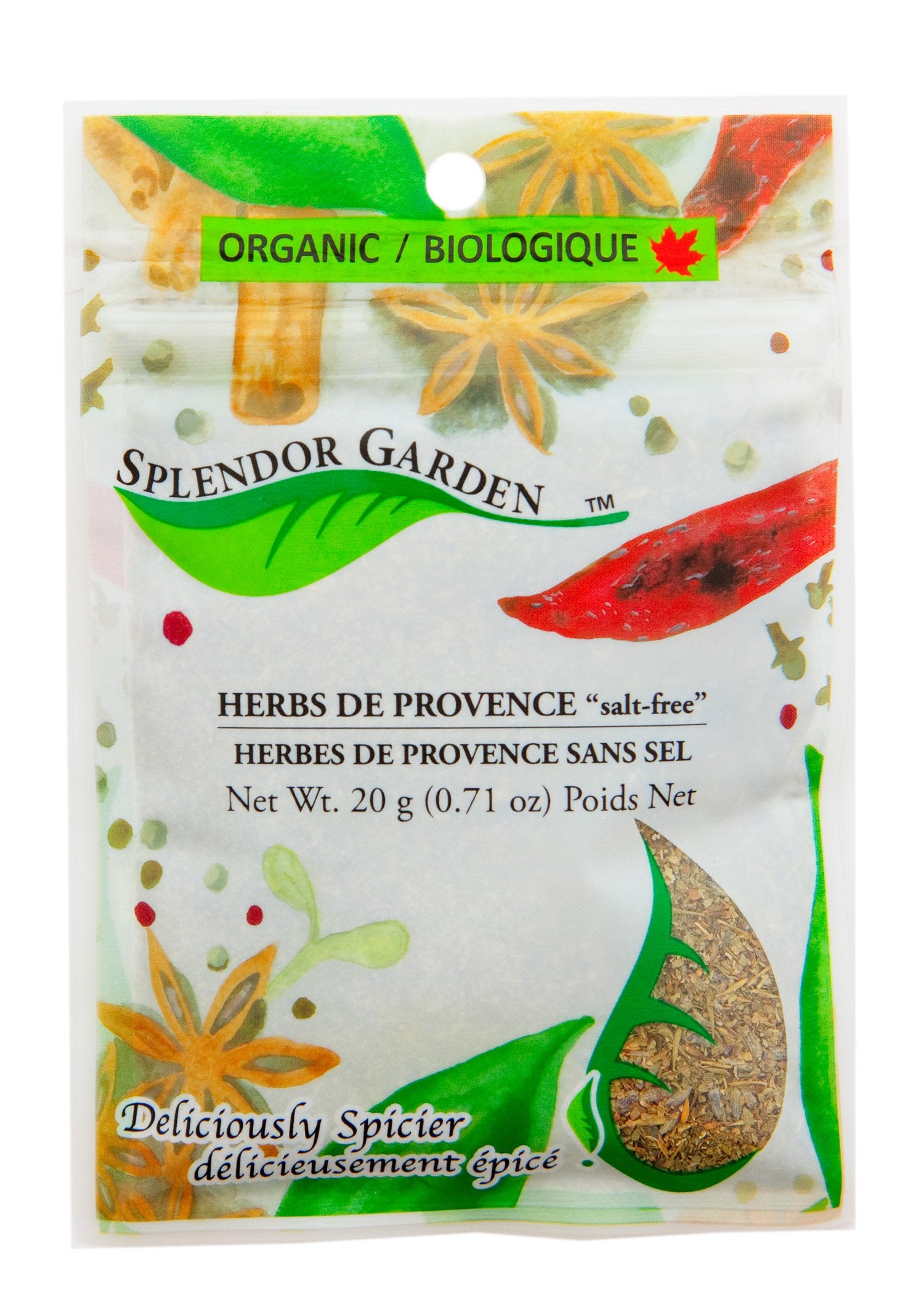 Splendor Garden Organic Herbs De Provence Salt Free