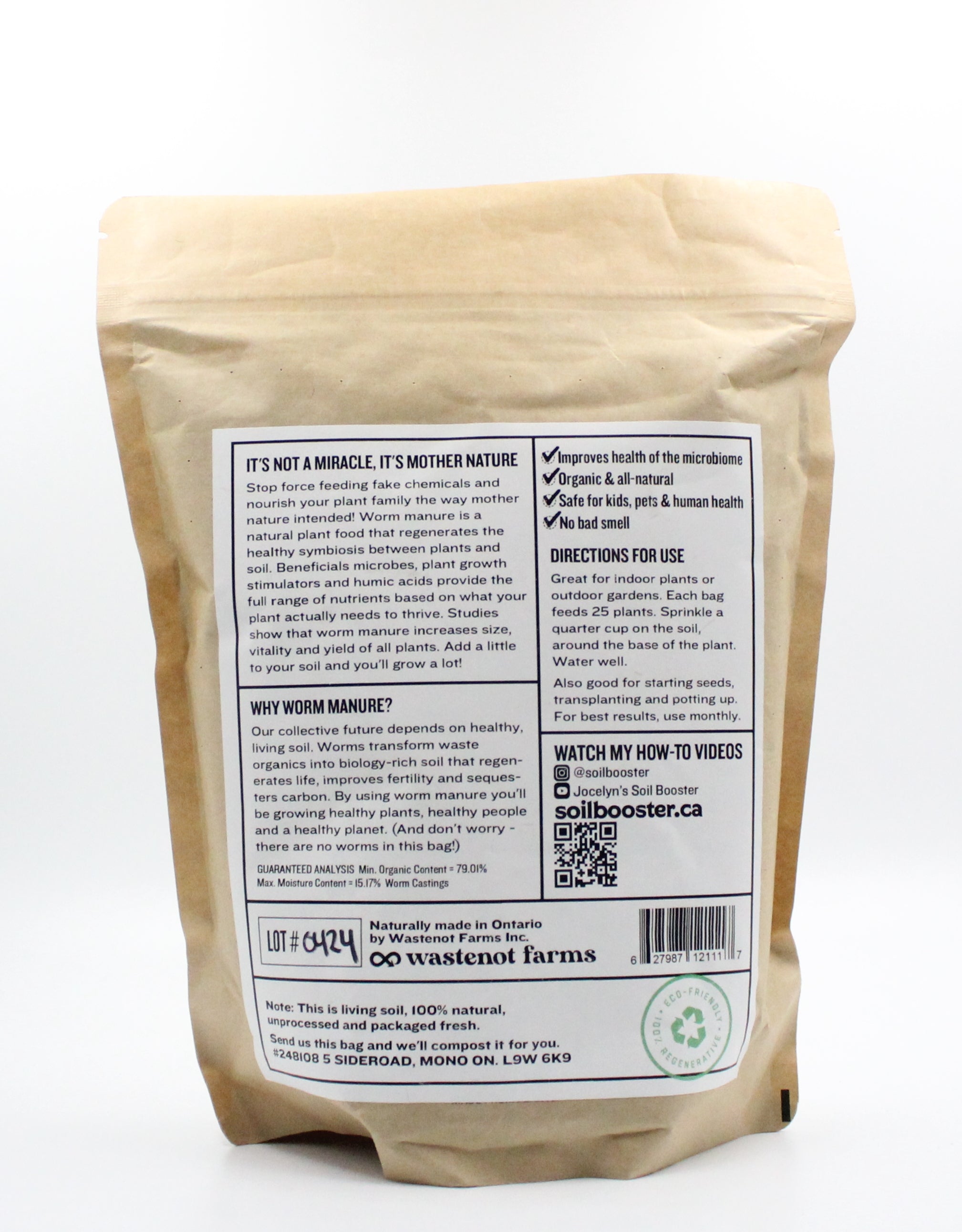 Jocelyn's Organic Worm Manure Soil Booster