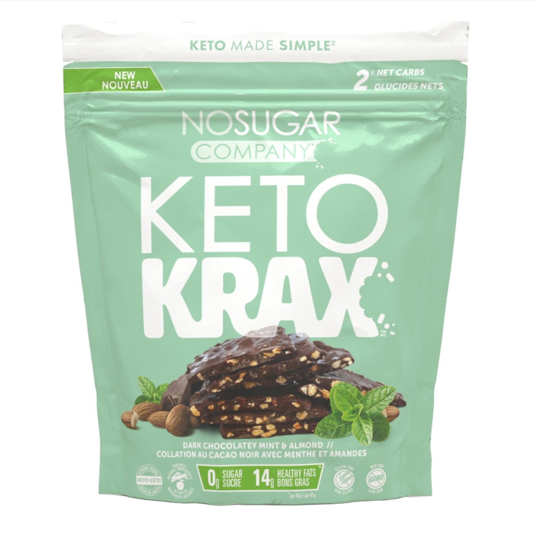 No Sugar Company Keto Krax Dark Chocolate Mint & Almond