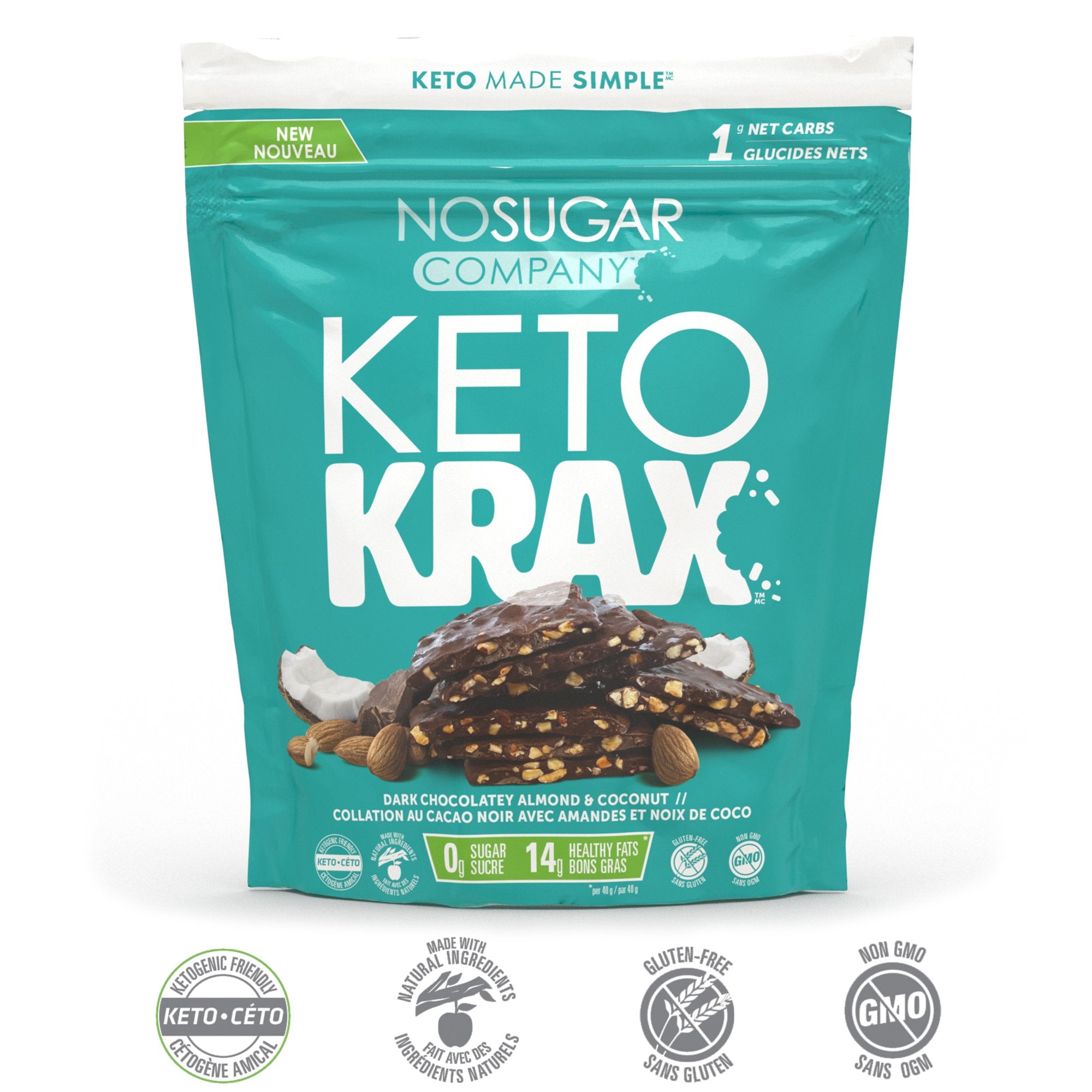 Keto Krax Dark Chocolate Almond & Coconut