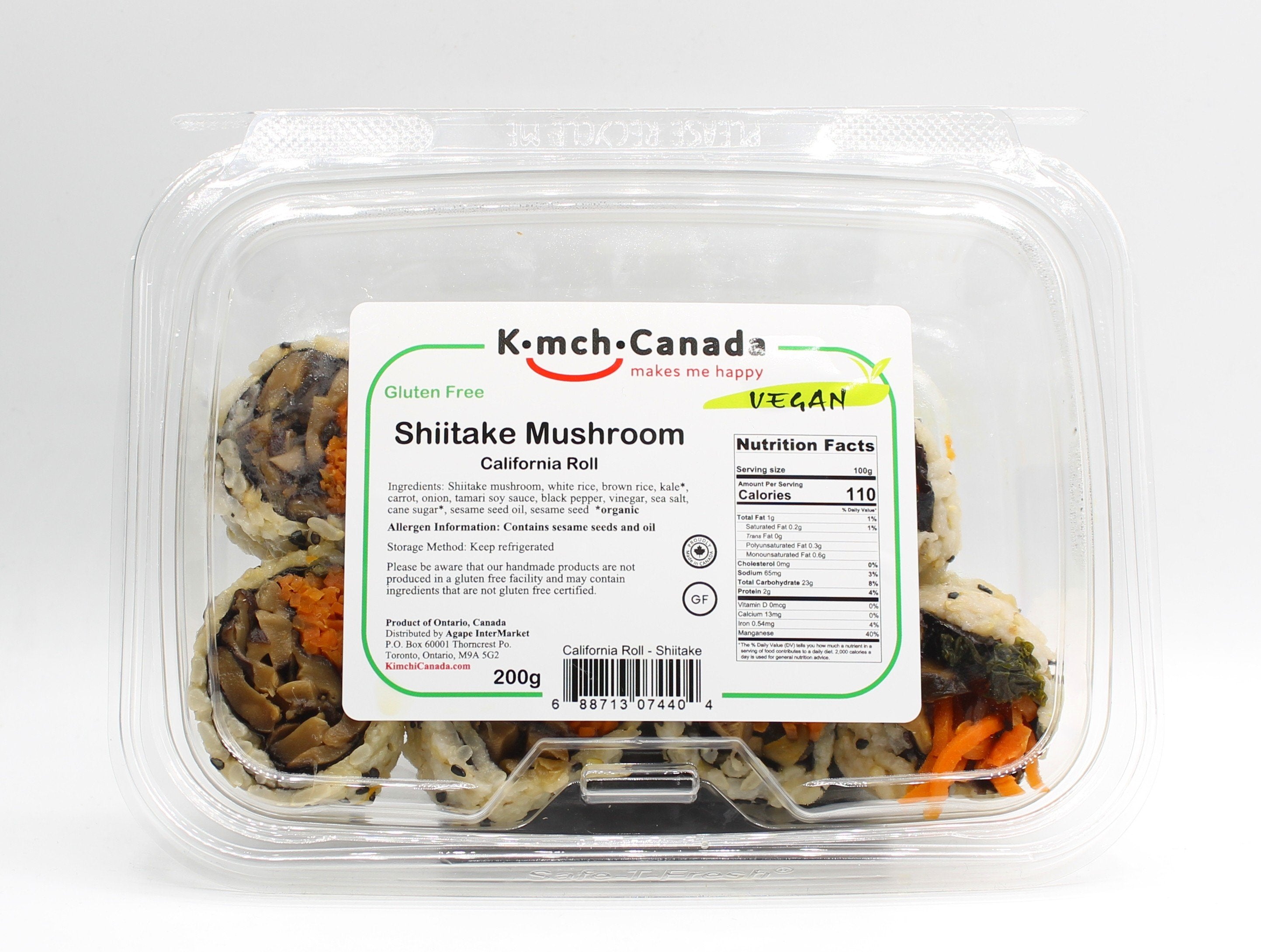 Happy Kimchi Shiitake Mushroom California Roll