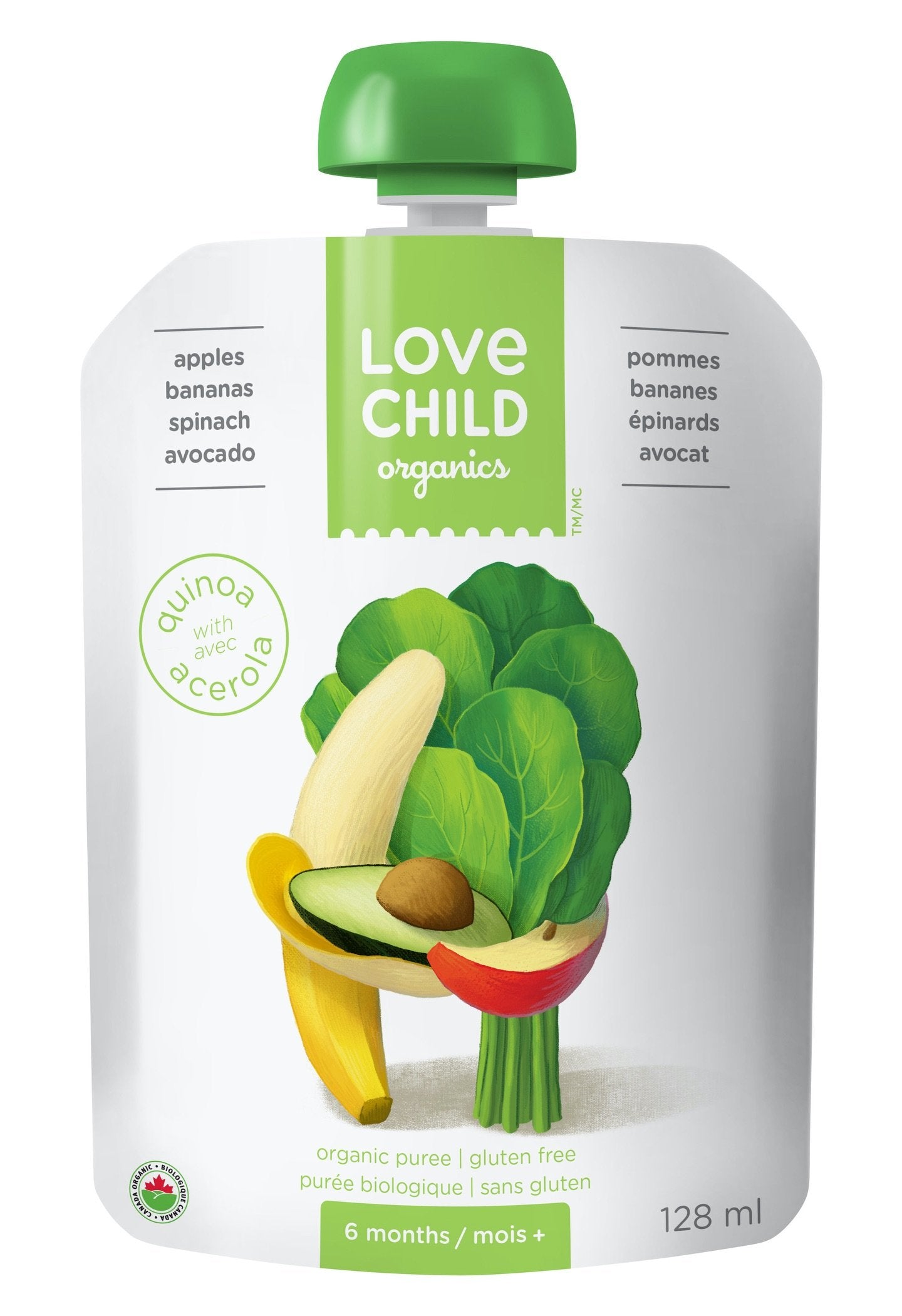 Organic Apple, Banana, Spinach & Avocado Puree