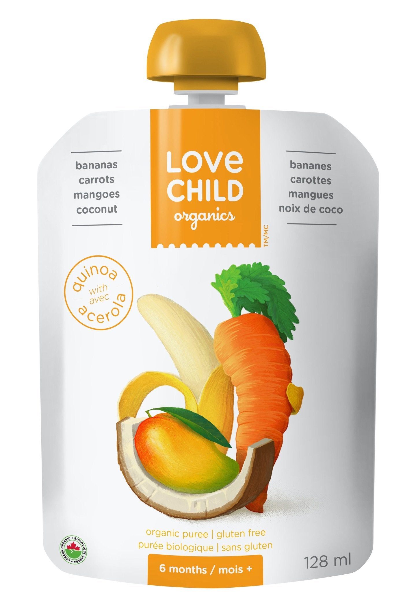 Love Child Organic Banana, Carrot, Mango & Coconut Puree
