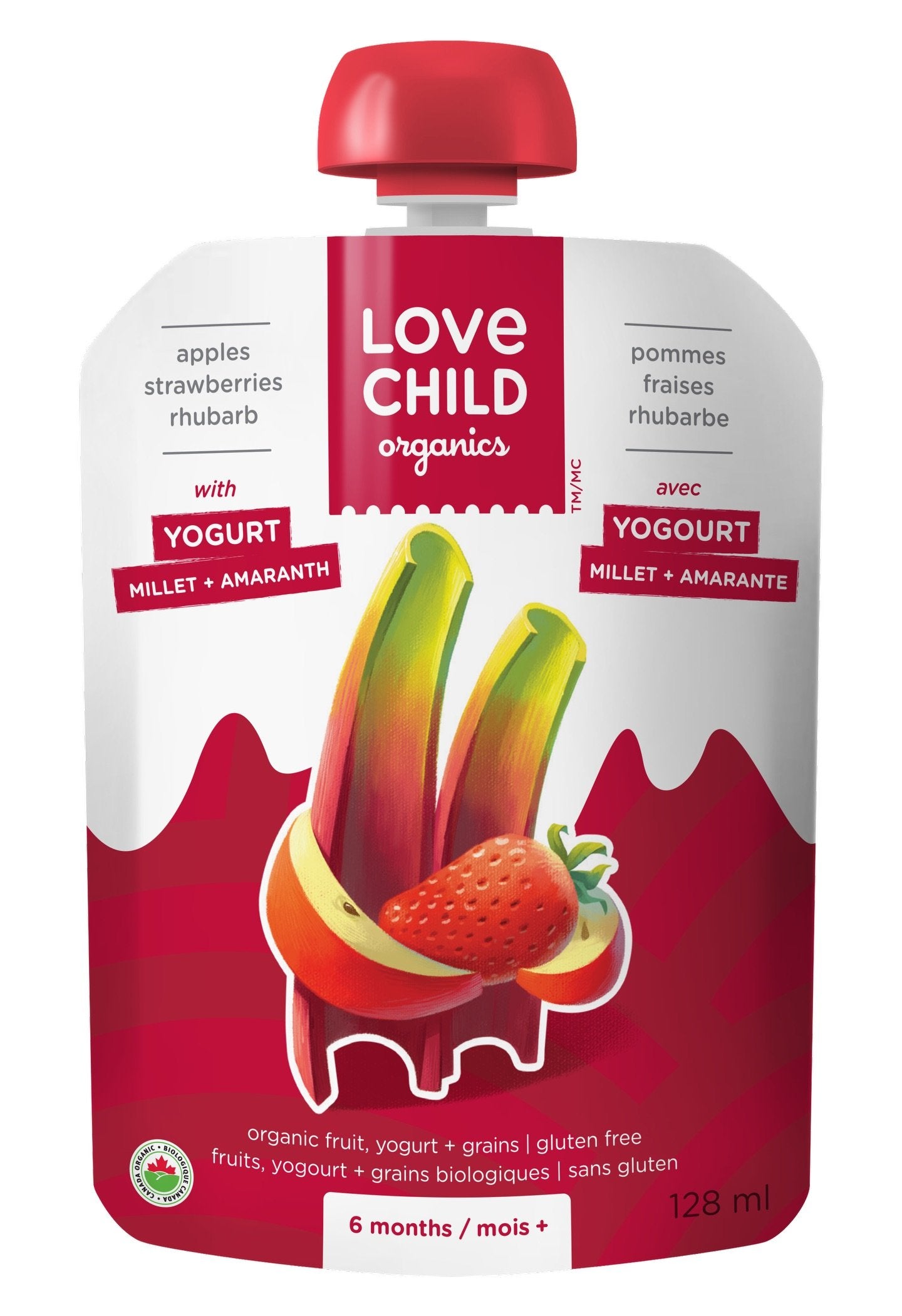 Love Child Organic Apple Strawberry Rhubarb Puree