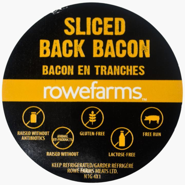 Rowe Farms Smoked Sliced Back Bacon