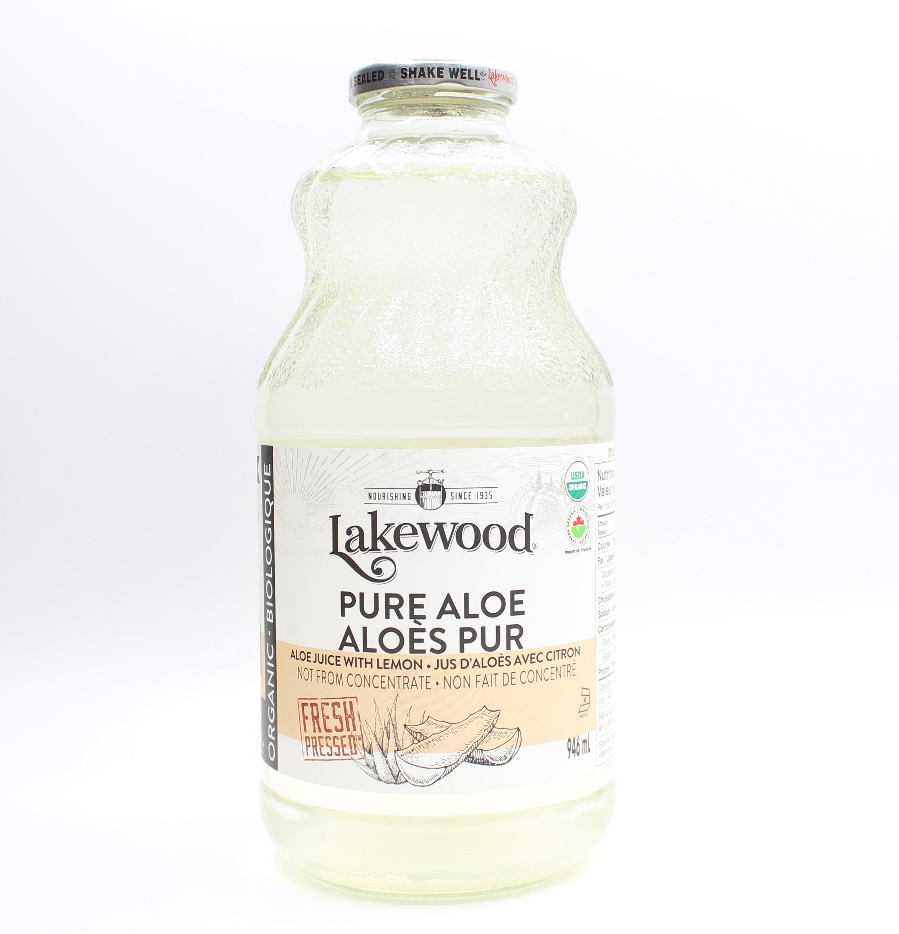 Lakewood Organic Pure Aloe with Lemon