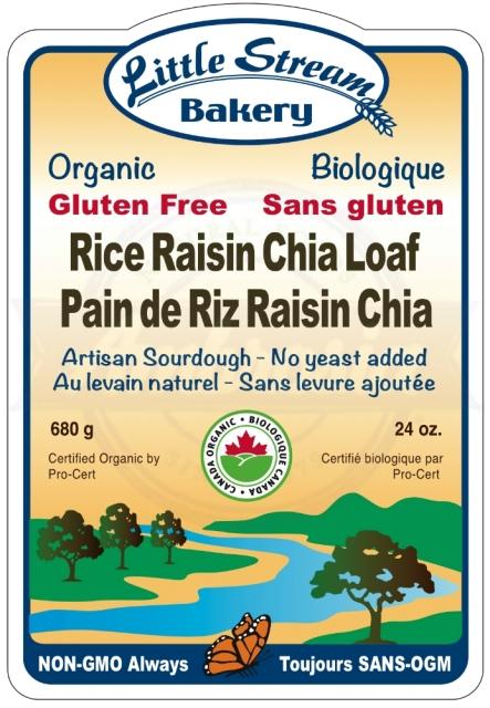 Little Stream Bakery Gluten Free Raisin Rice Loaf