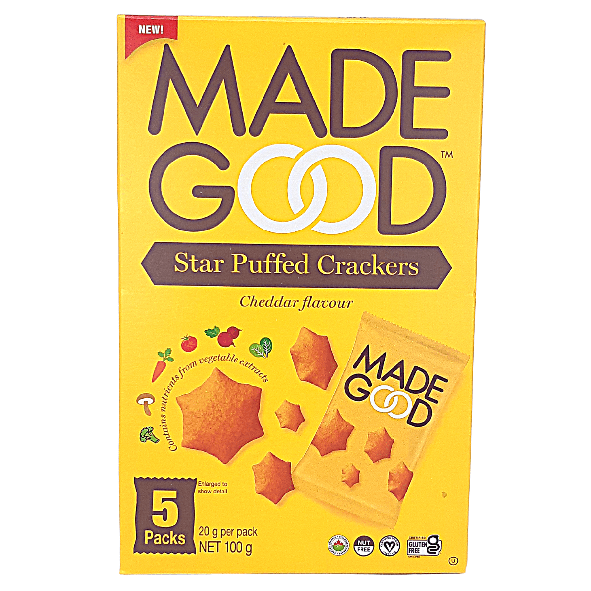 Made Good Star Puffed Cheddar Crackers