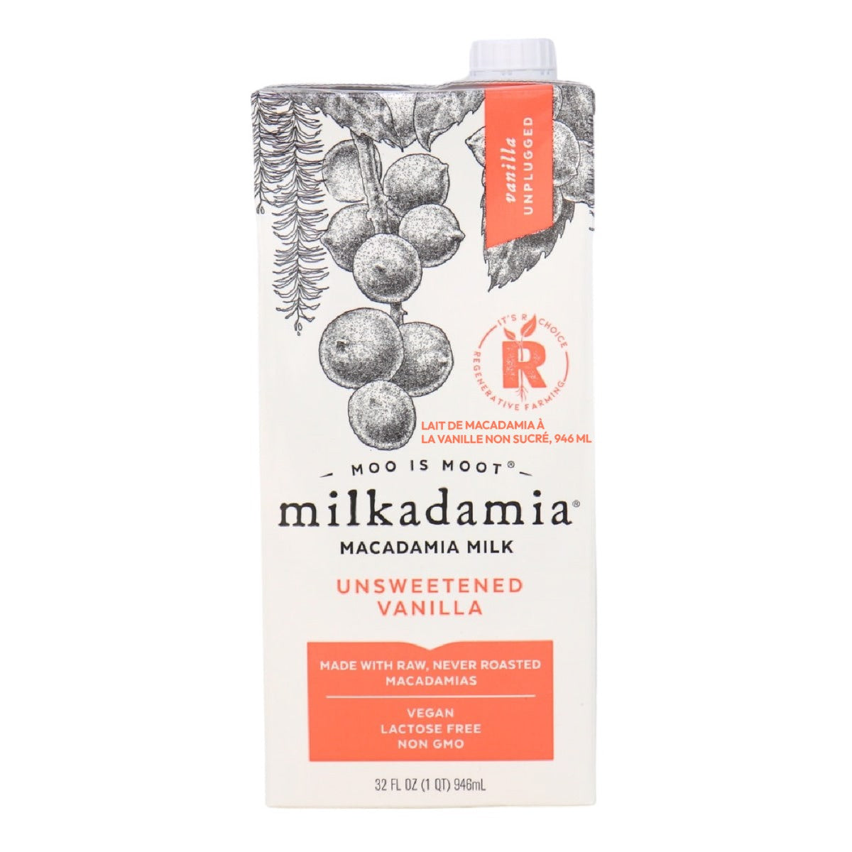 Milkadamia Unsweetened Vanilla Macadamia Milk