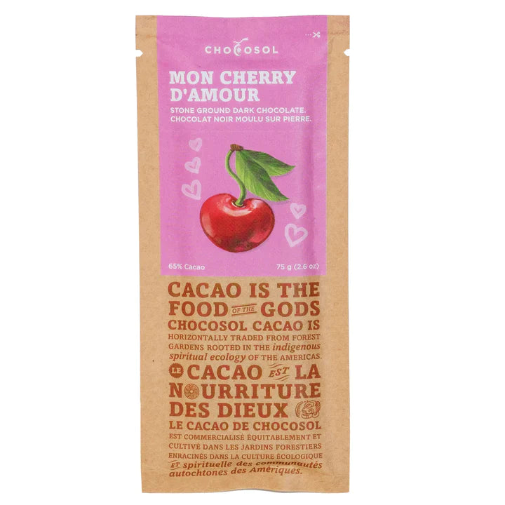 Mon Cherry D'Amour Dark Chocolate Bar