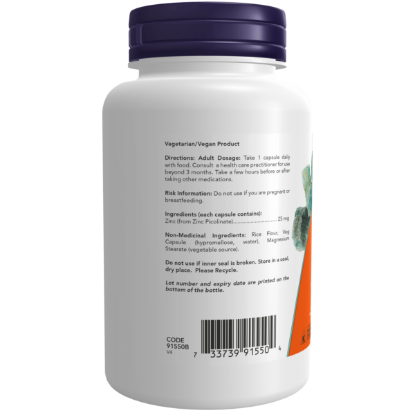 Now Zinc Picolinate - 25Mg