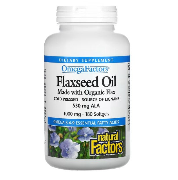 Natural Factors Organic Flax Oil - 1000mg