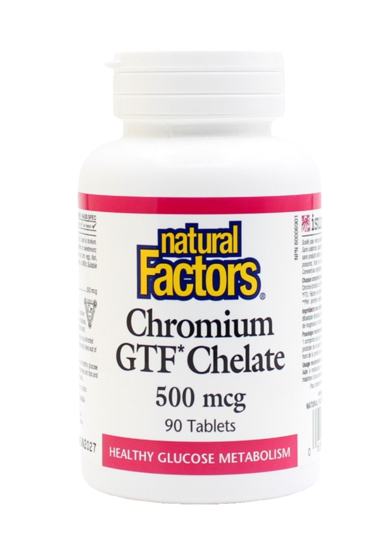 Natural Factors Chromium GTF Chelate - 500mcg