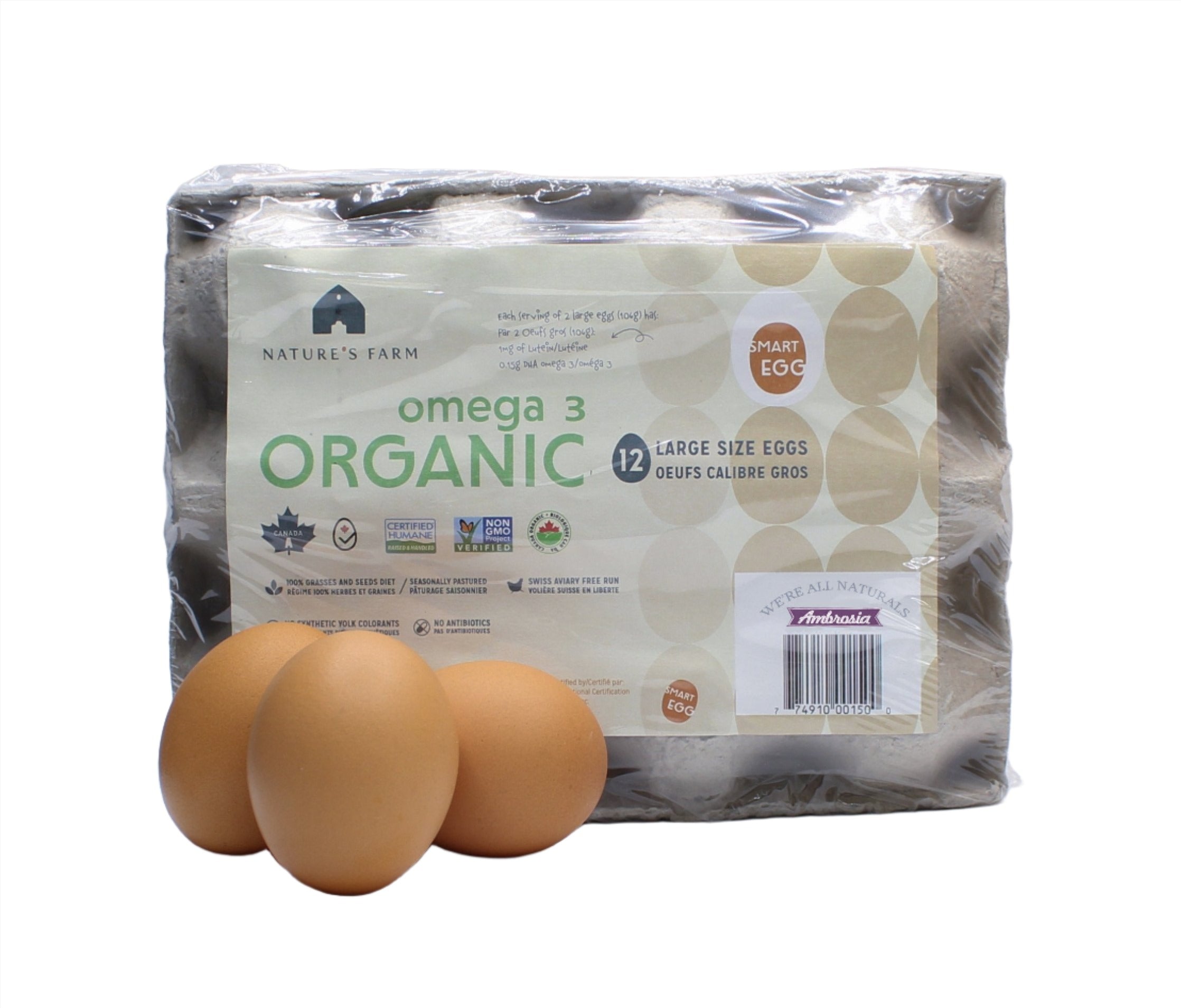 Nature's Farm Omega-3 Organic "Smart Egg" (Large)