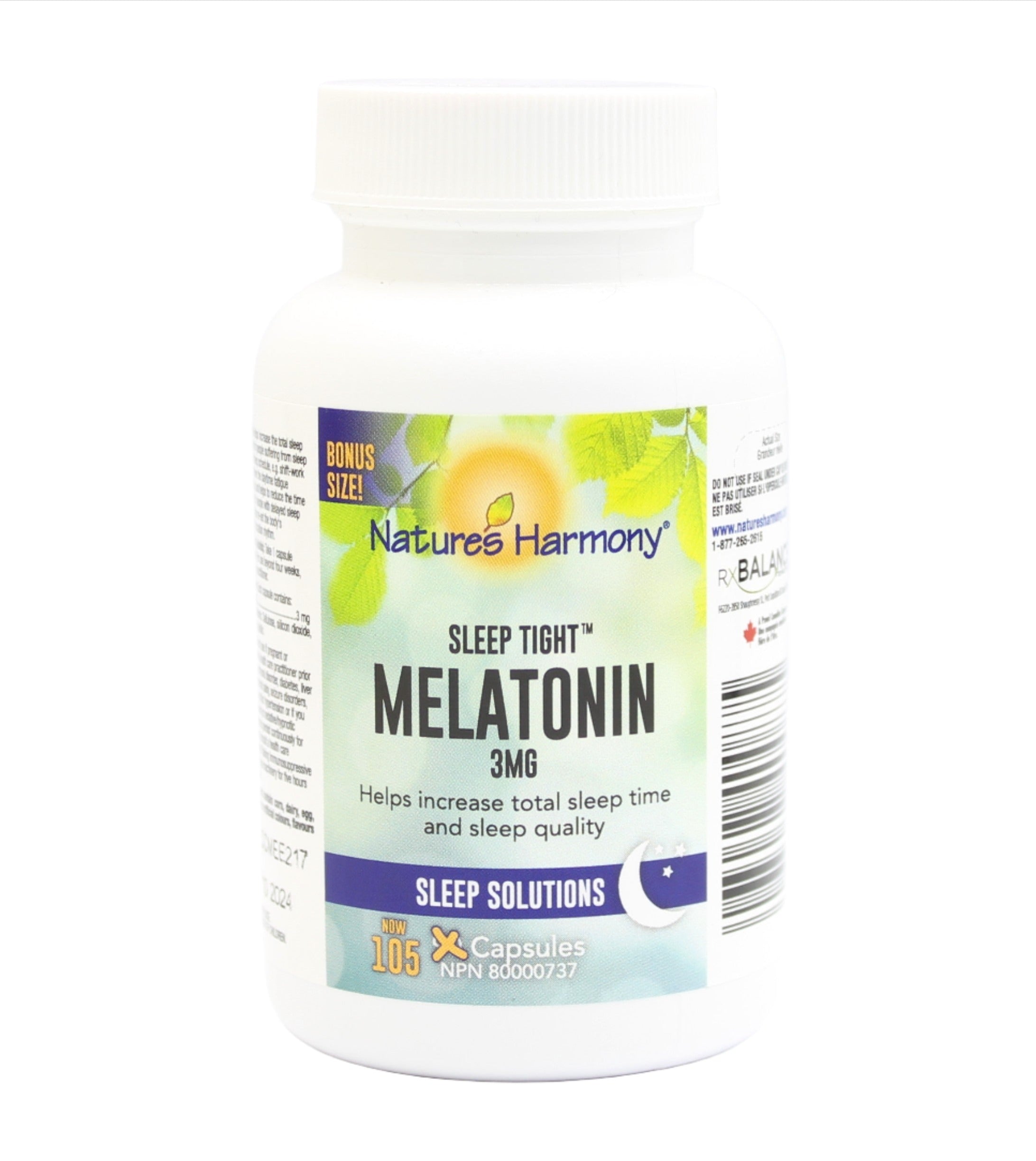 Nature's Harmony Melatonin - 3mg