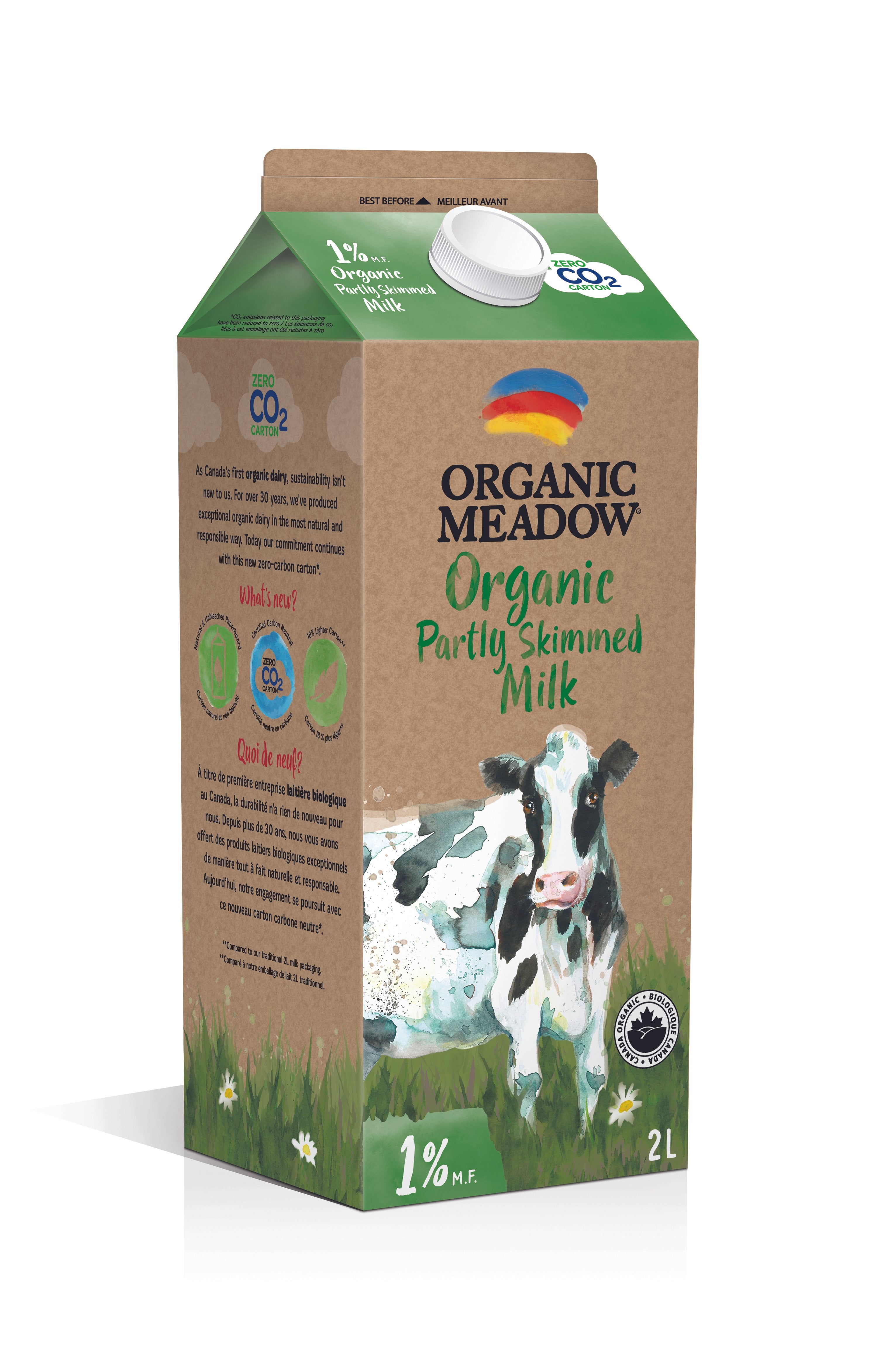 Organic Meadow Partly Skimmed1% Milk