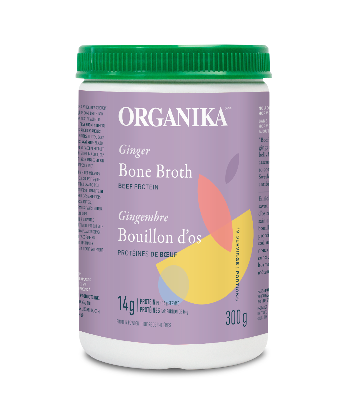 Organika Ginger Beef Bone Broth Powder