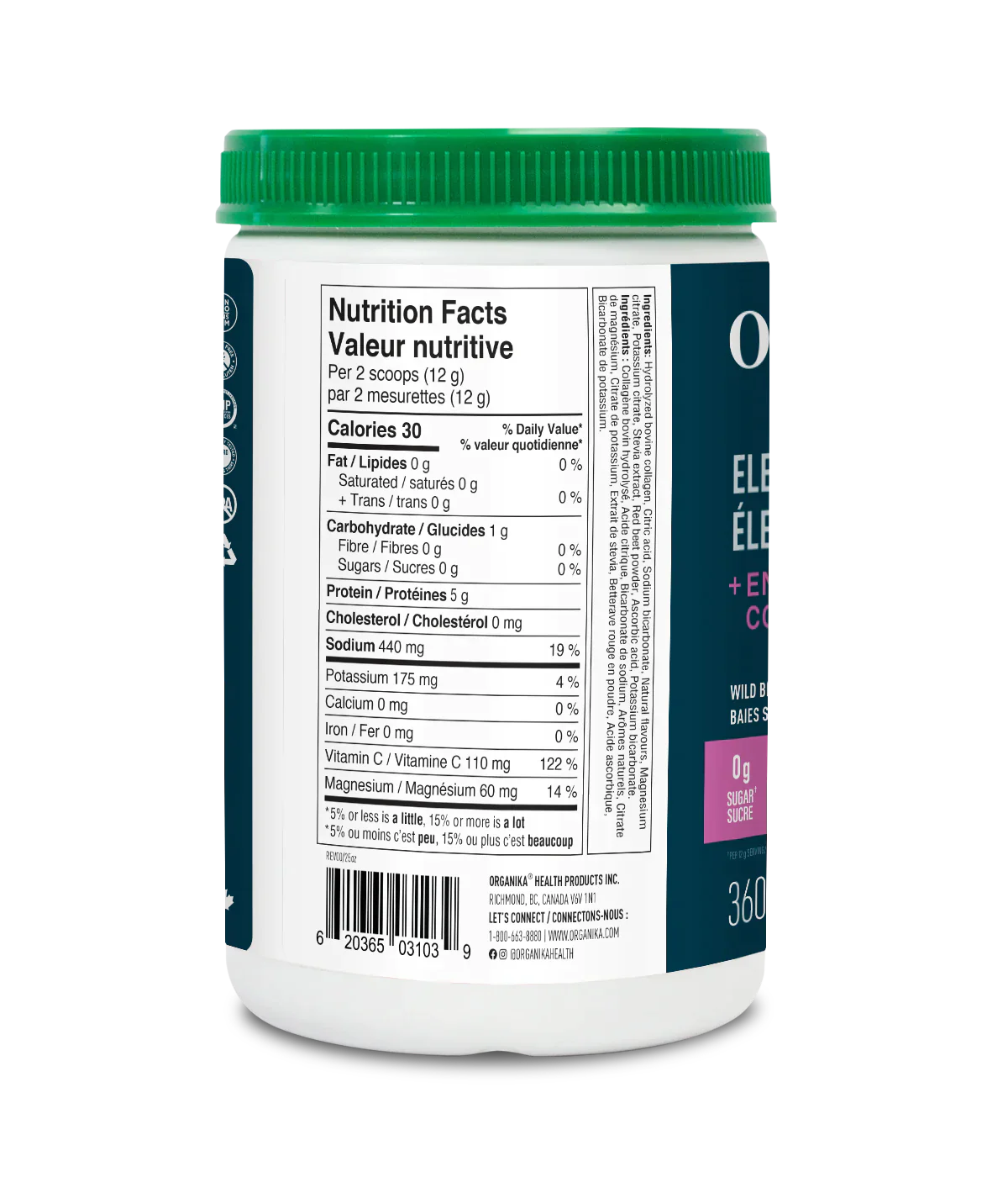 Organika Wild Berry Electrolyte + Collagen