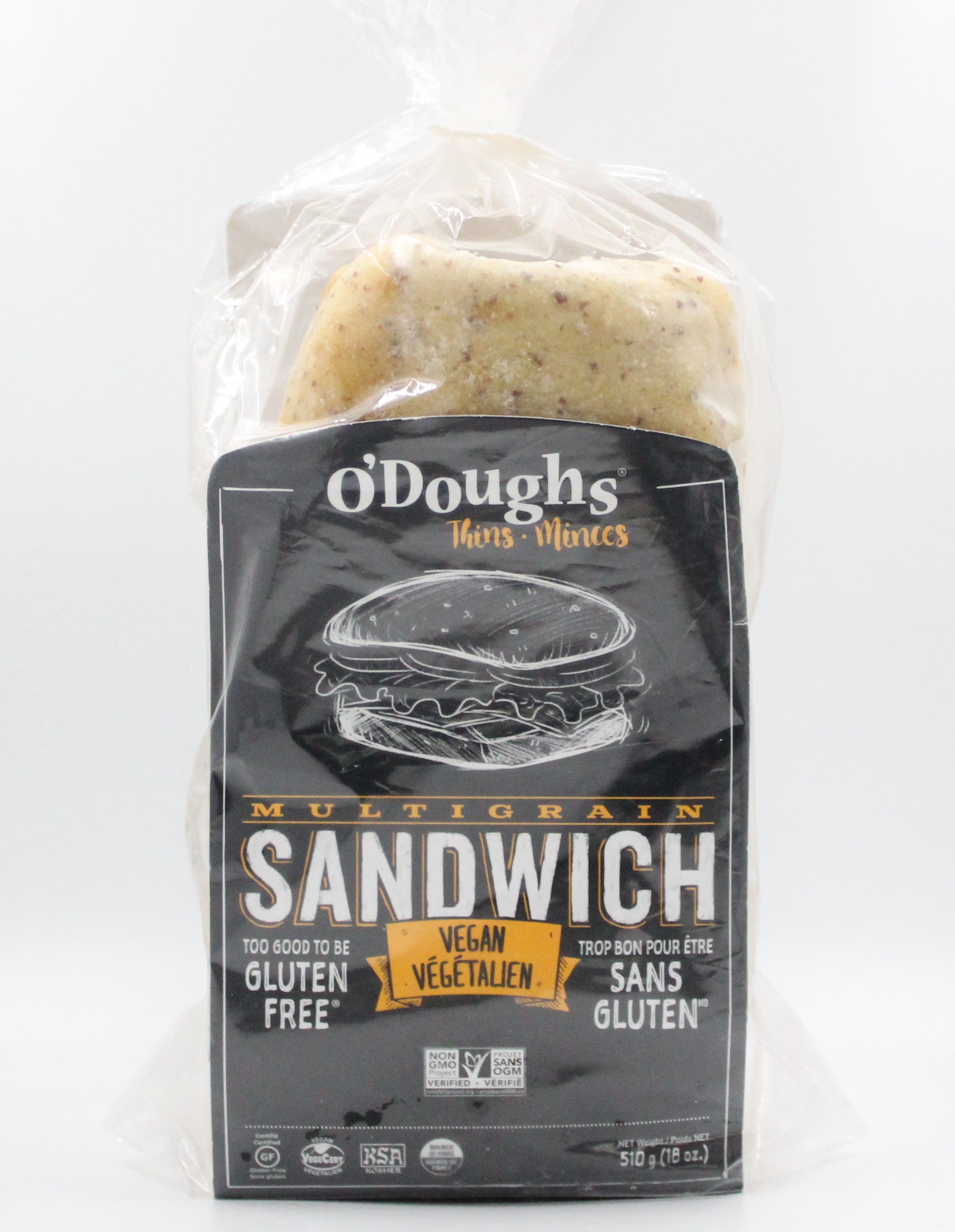 O'doughs Gluten Free Multigrain Sandwich Thins