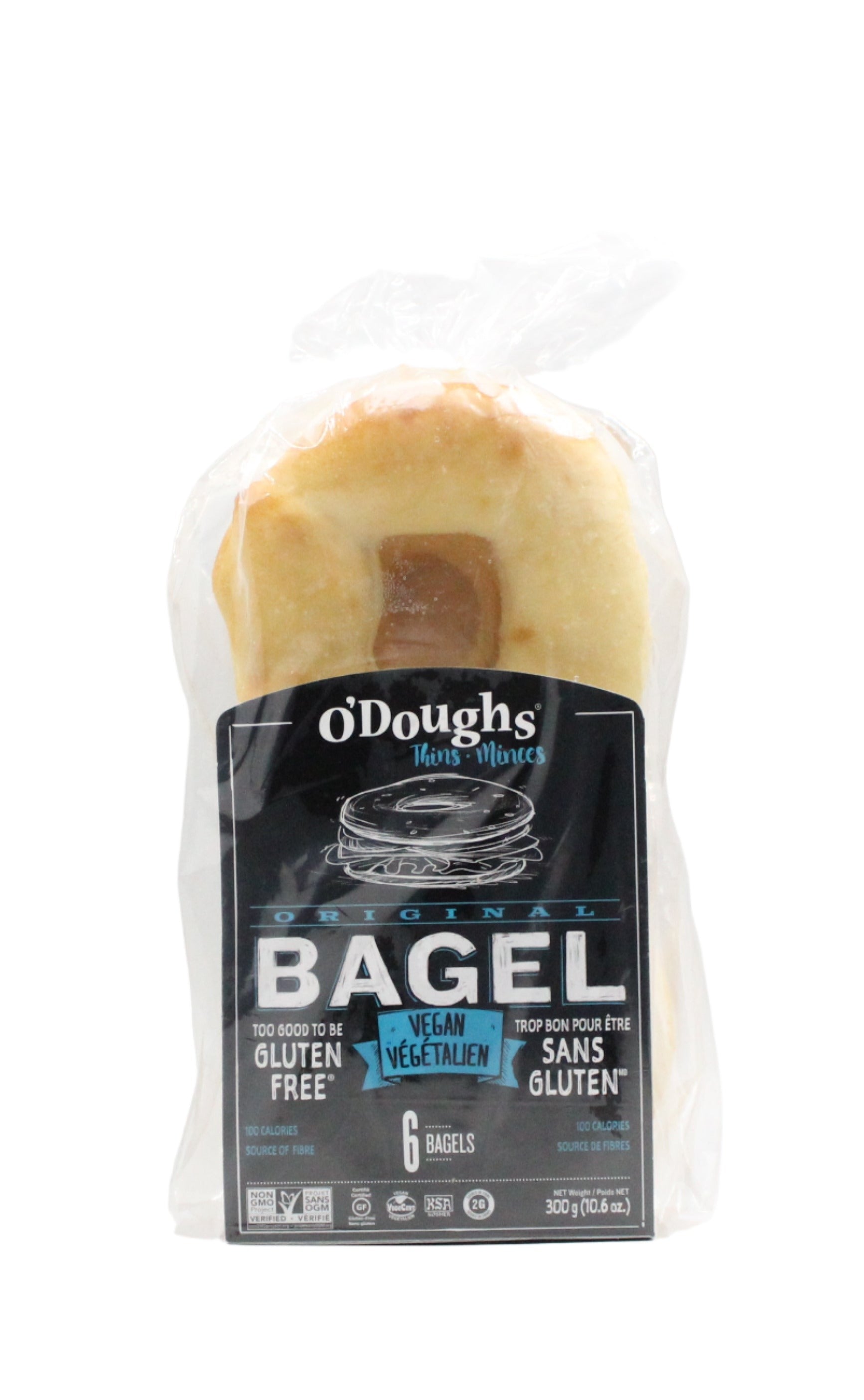 O'doughs Gluten Free Bagel Thins Original