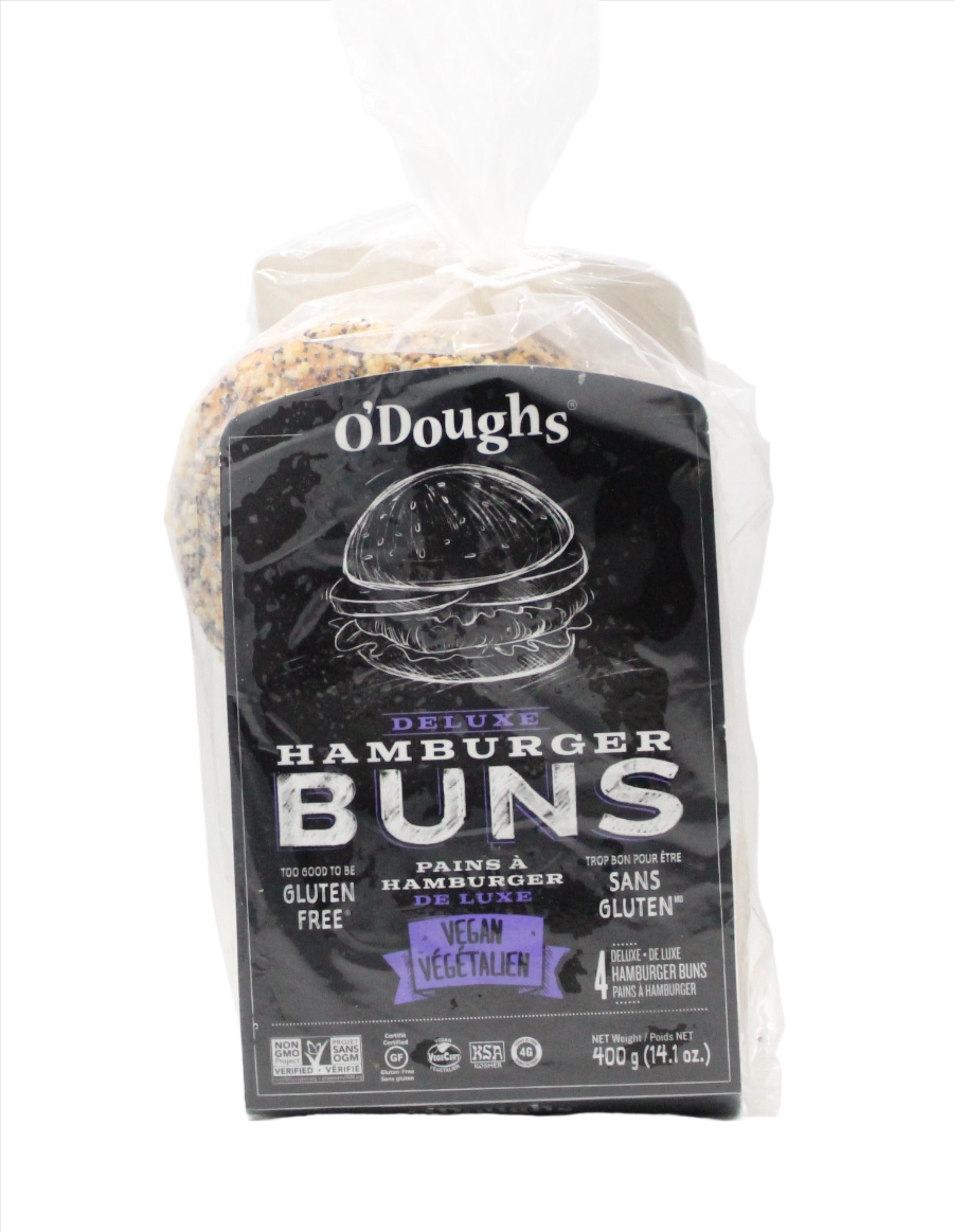 O'doughs Gluten Free Hamburger Buns 4Pk