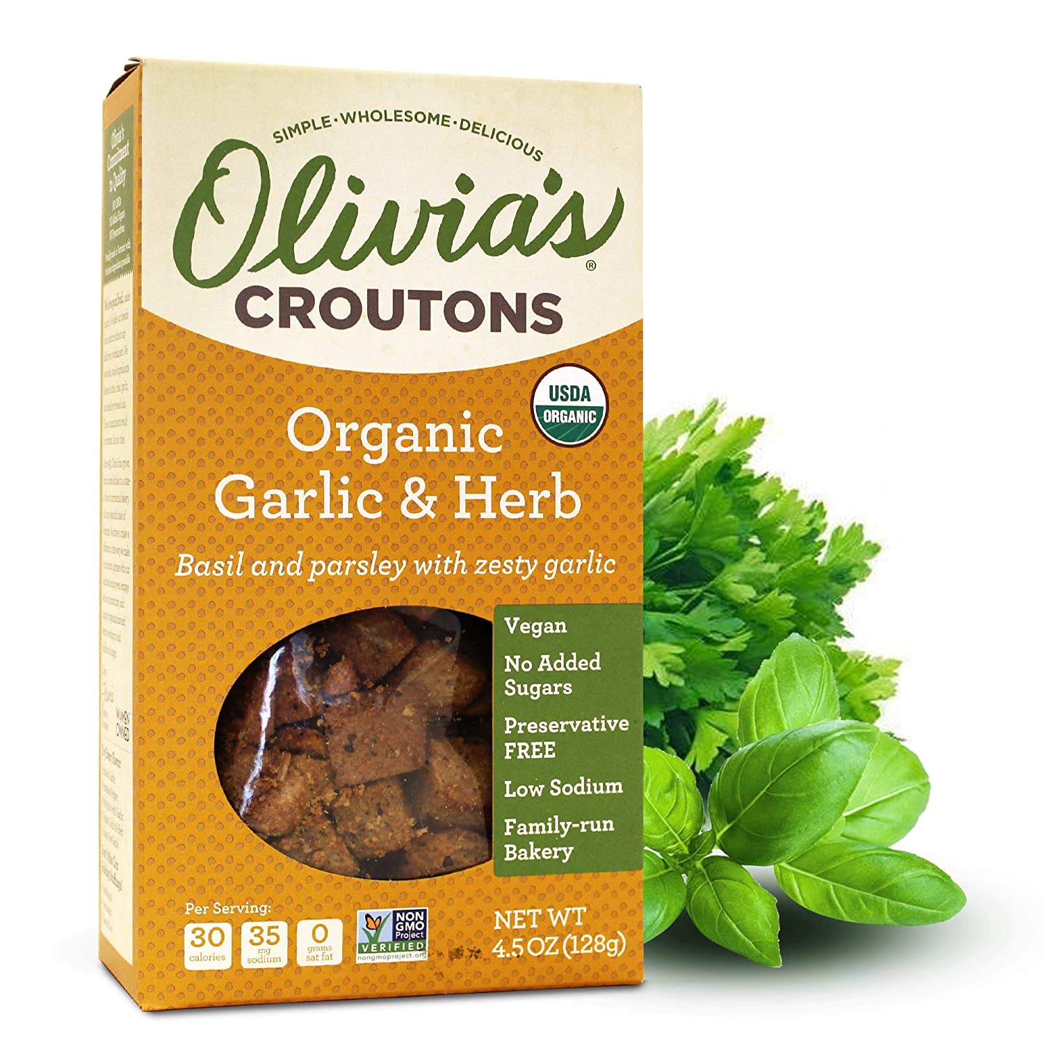 Olivia's Organic Garlic & Herb Croutons