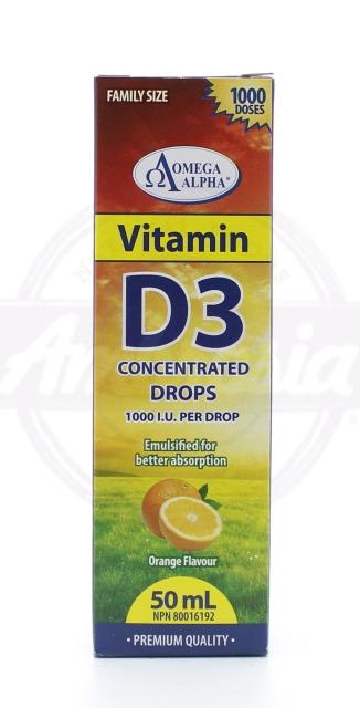 Omega Alpha Vitamin D3 Orange Flavour
