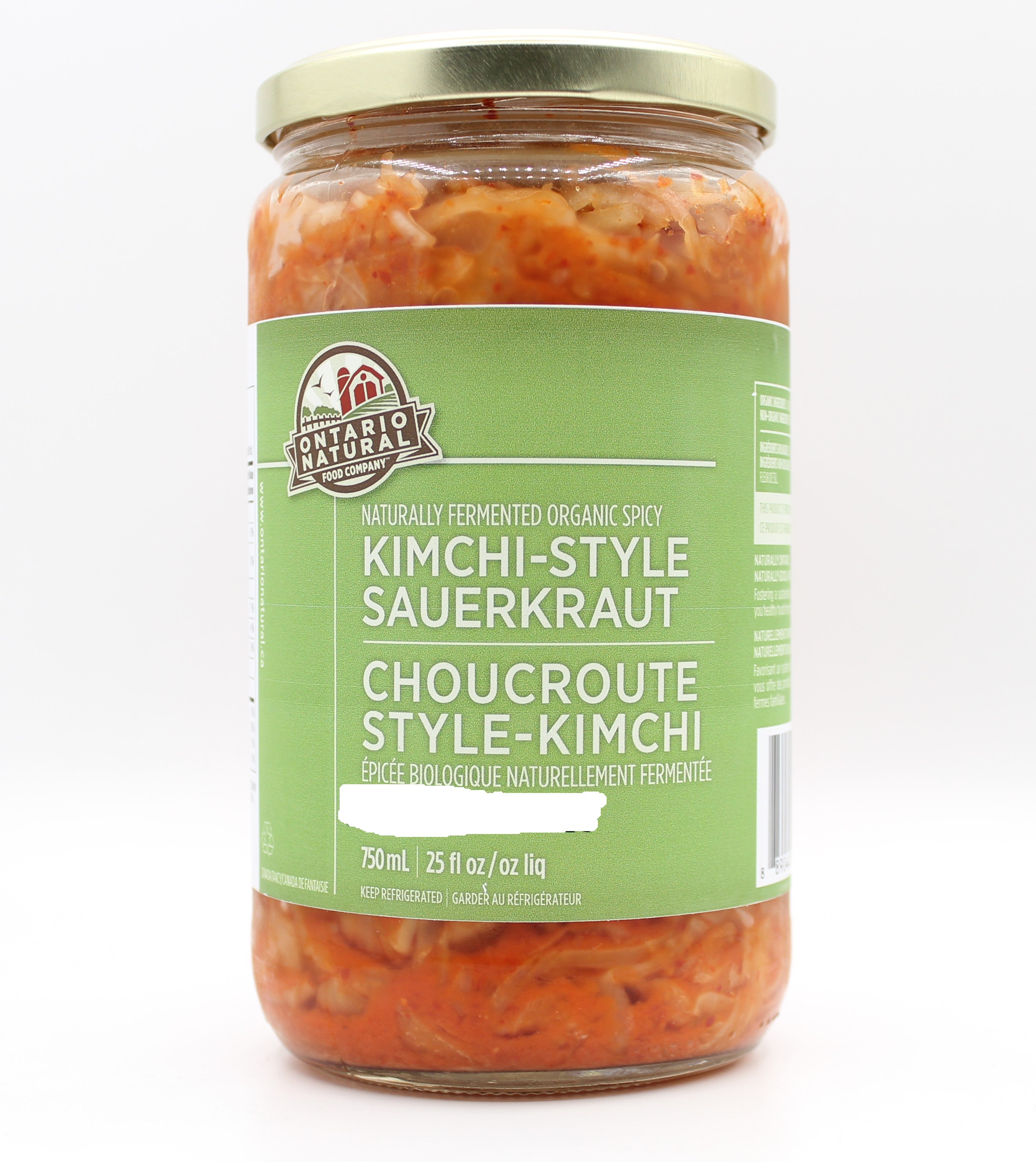Ontario Natural Organic Kimchi Sauerkraut