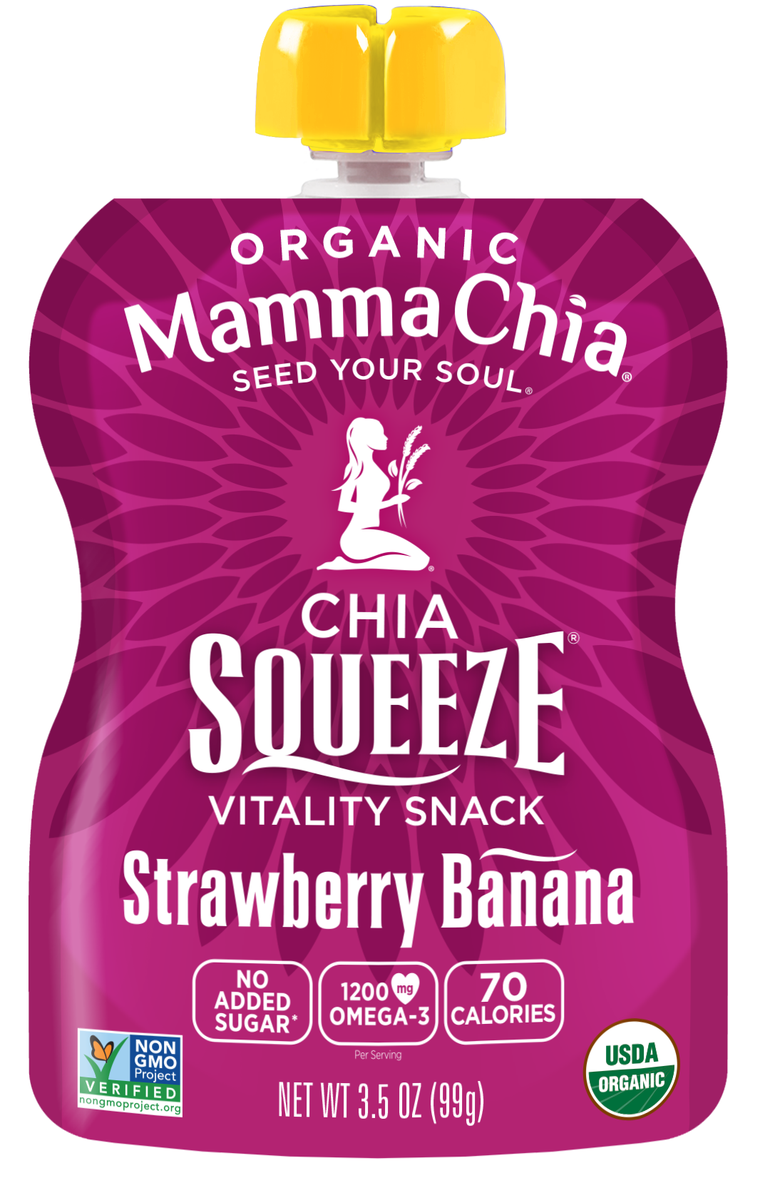 Mamma Chia Organic Strawberry Banana Squeeze Pouch