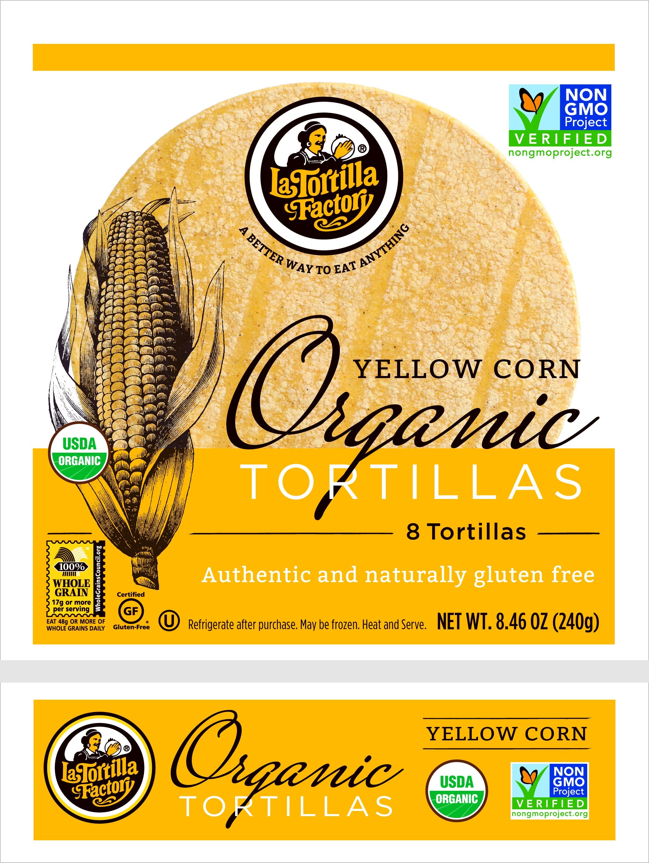 La Tortilla Factory Organic Yellow Corn Tortillas