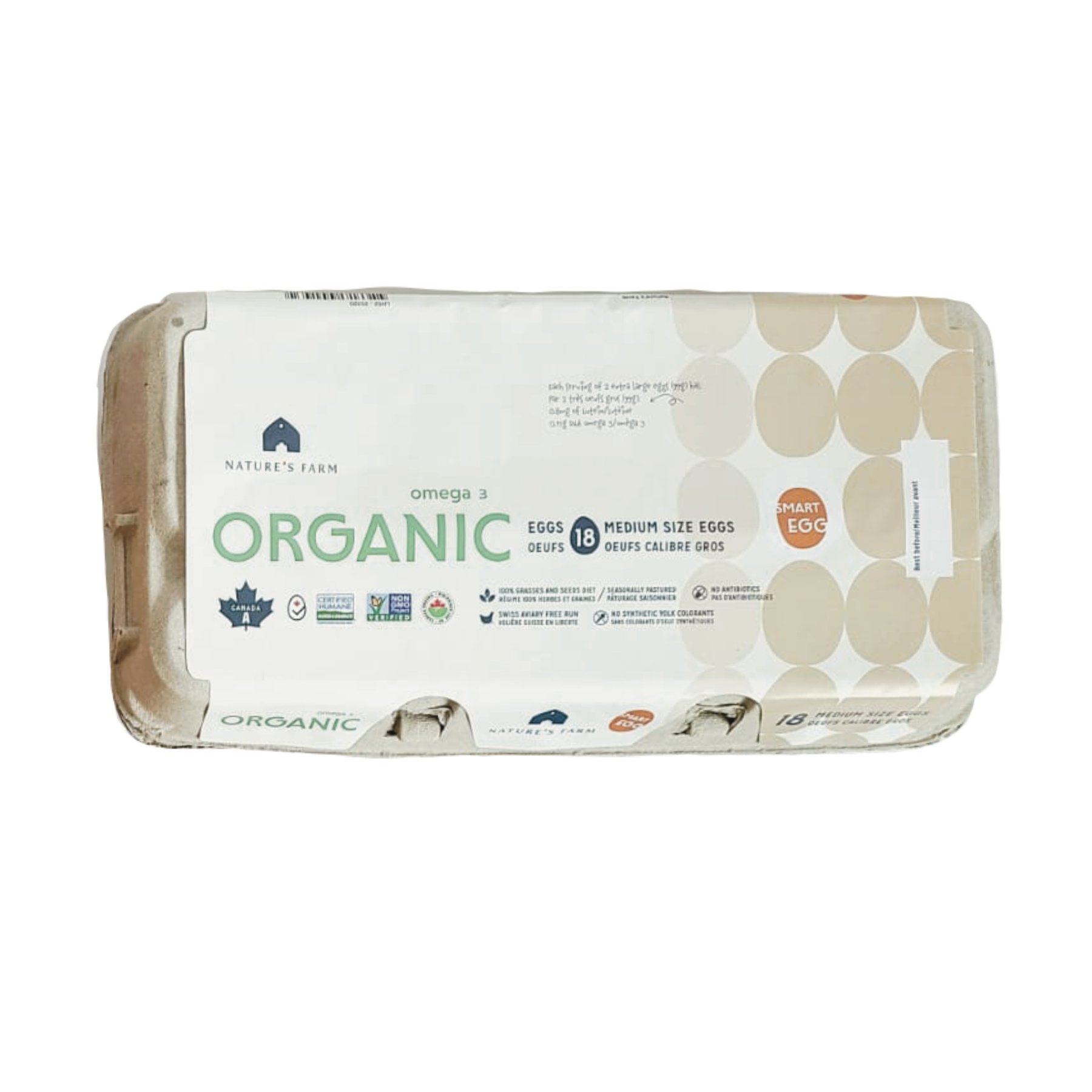 Nature's Farm Omega-3 Organic "Smart Egg" (Medium)