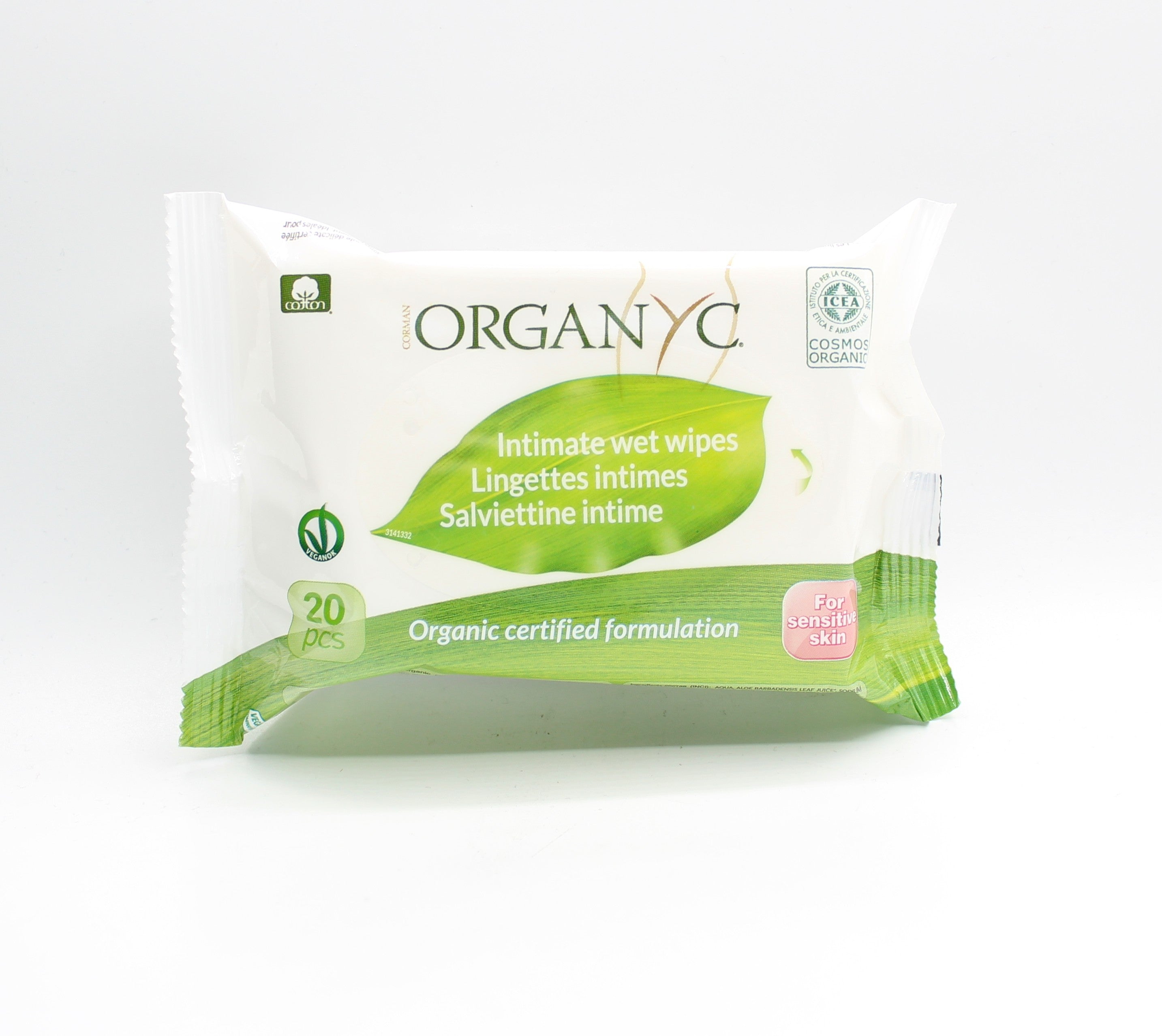 Organyc Organic Wet Wipes Intimate Hygiene