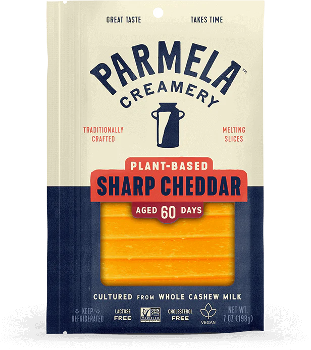 Parmela Creamery Vegan Old Cheddar Style Slices