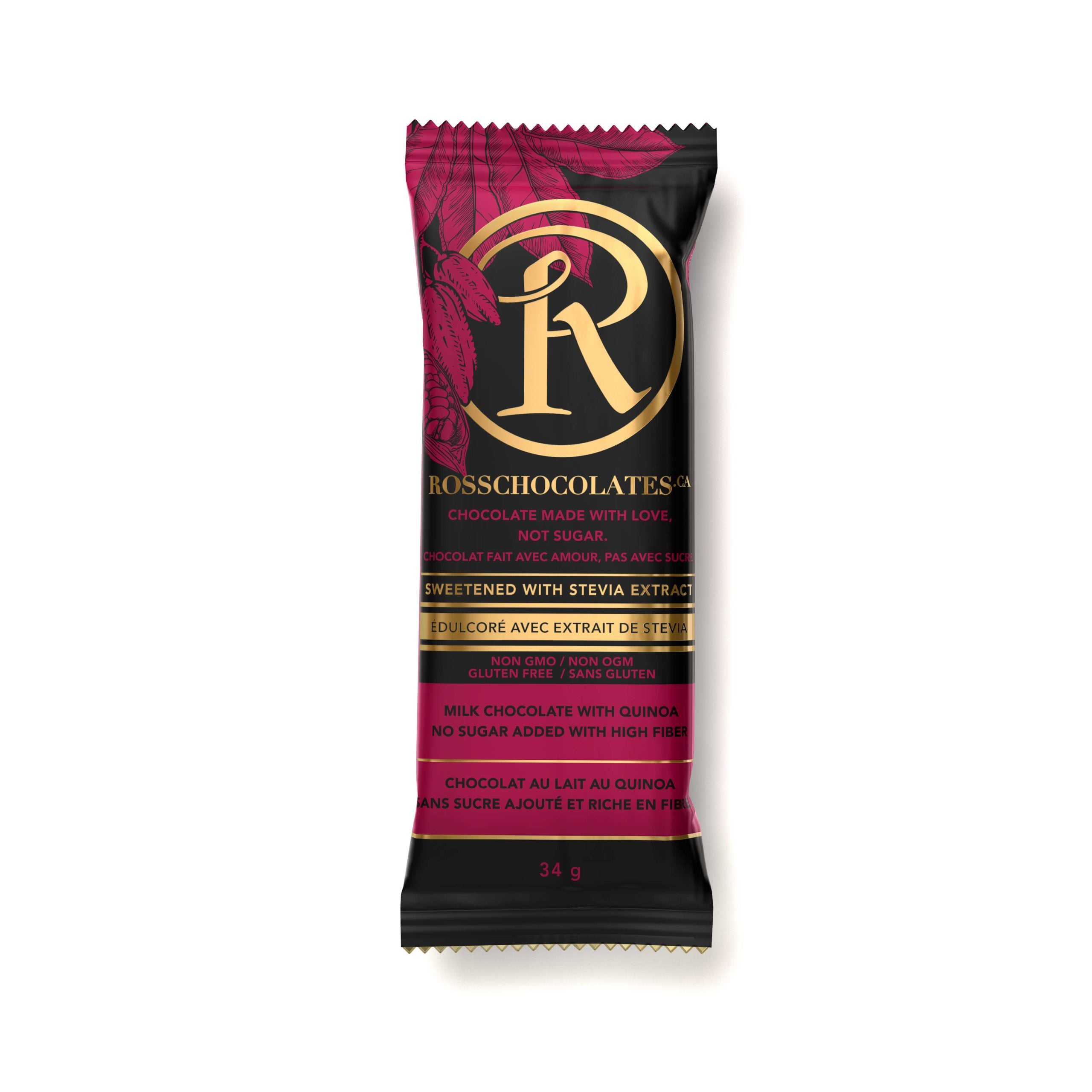Ross Chocolates Milk Chocolate With Quinoa Bar