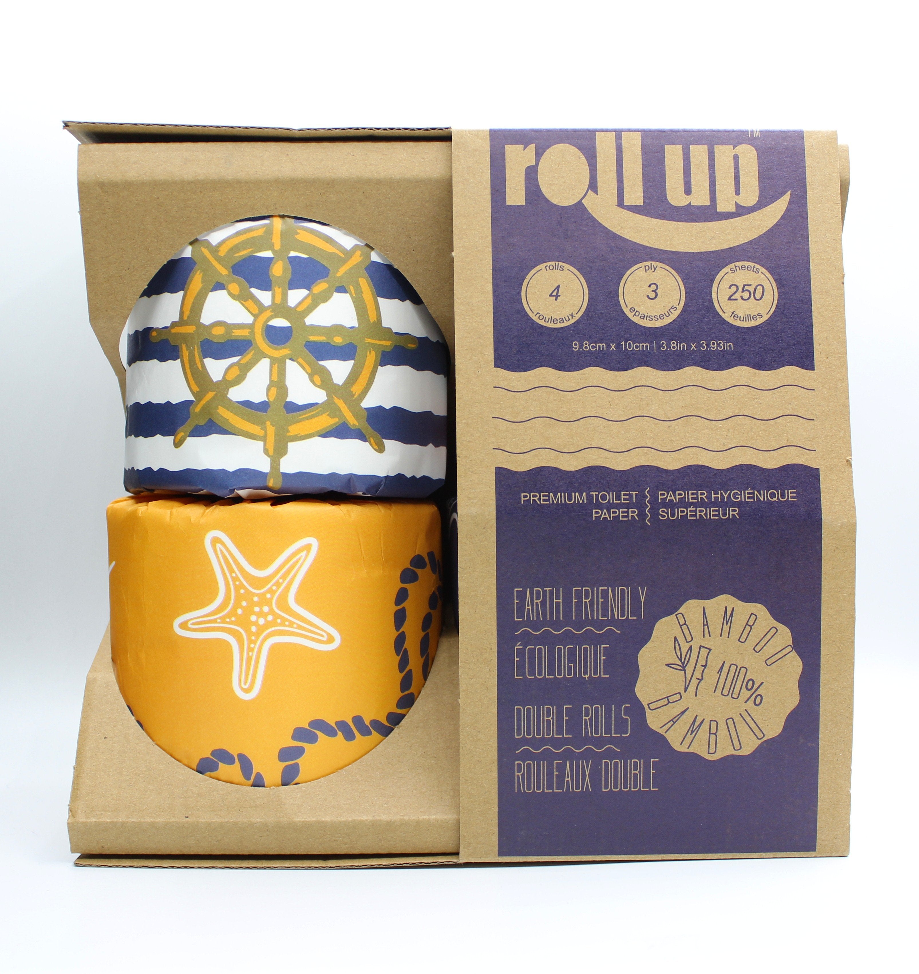 Roll Up 3 Ply Bamboo Toilet Paper 4pk