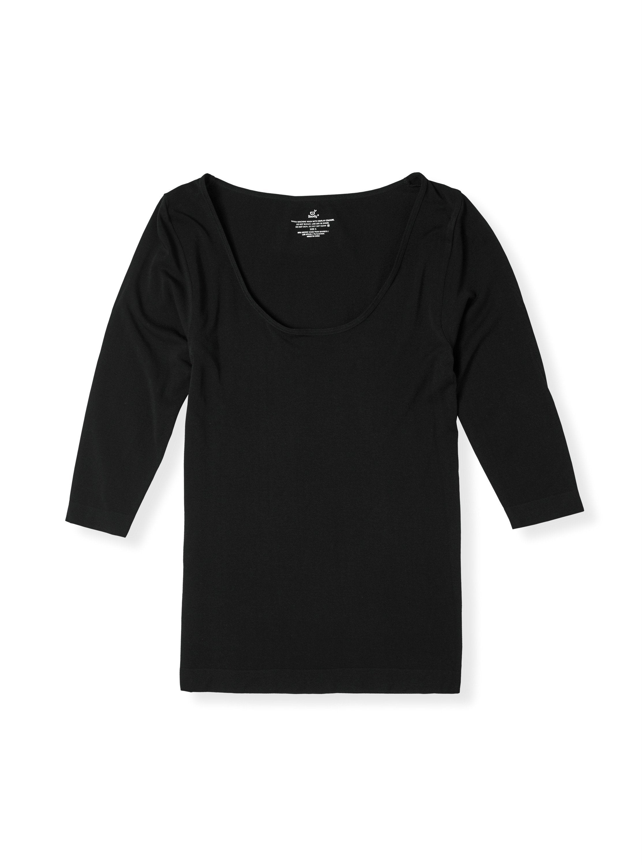 Boody Wear Scoop Neck Top Black - Medium