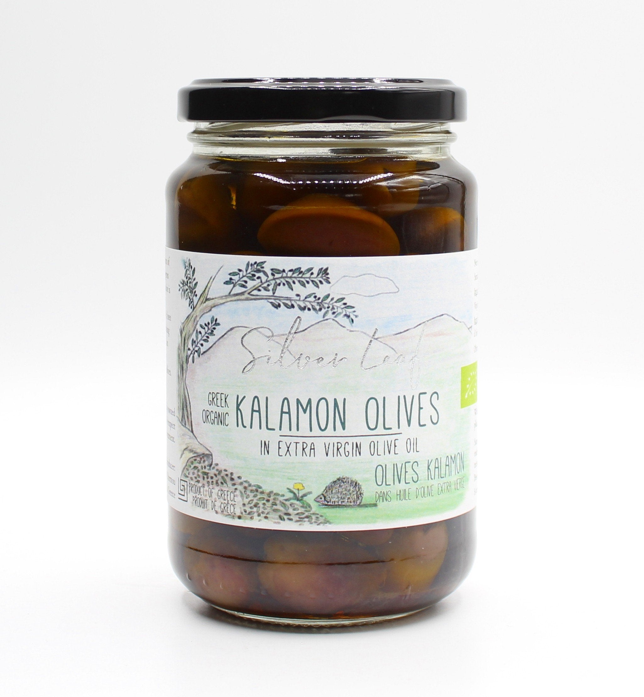 Silver Leaf Organic Kalamata Olives In Olive Oil