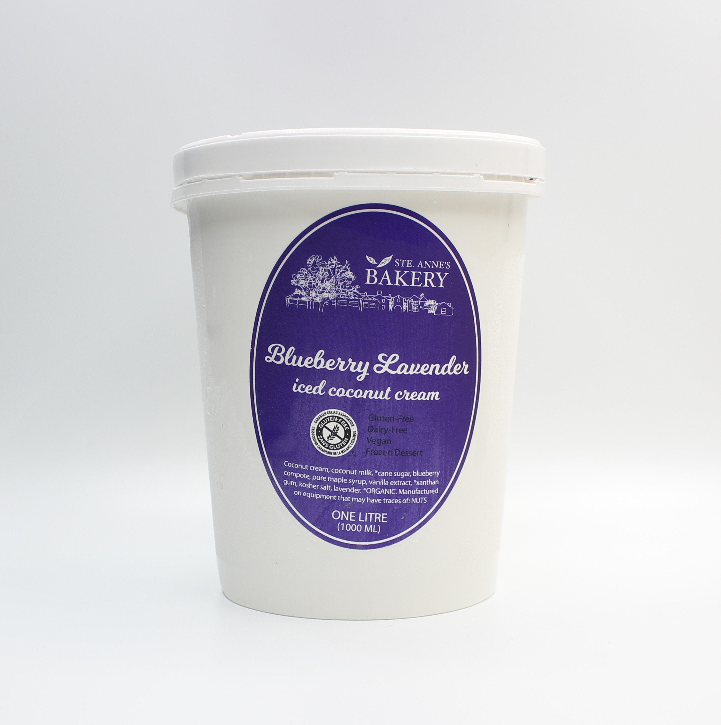 Ste. Anne's Blueberry Lavender Coconut Ice Cream