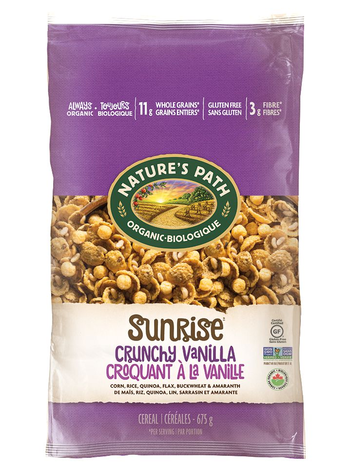 Nature's Path Gluten Free Sunrise Crunchy Vanilla Cereal - Eco Pac