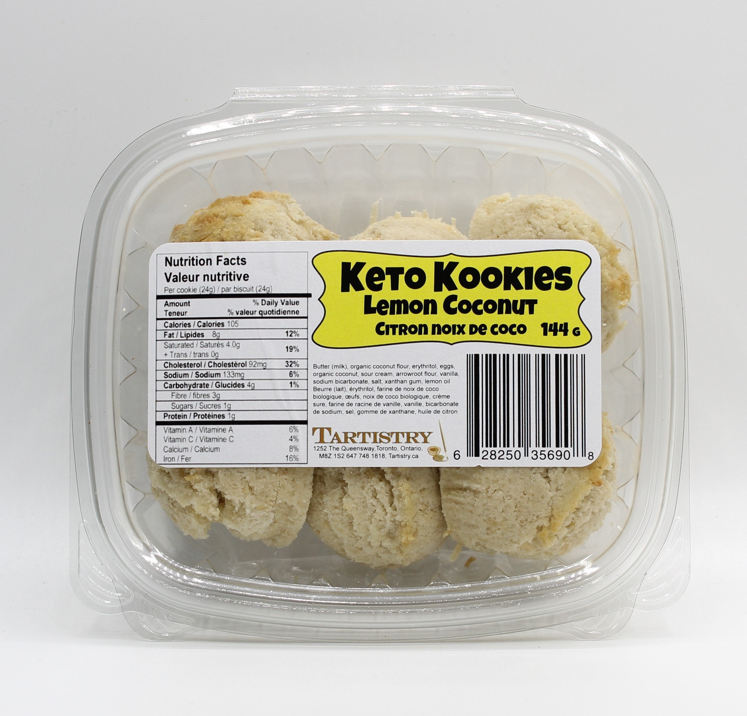 Tartistry Lemon Coconut Keto Kookies