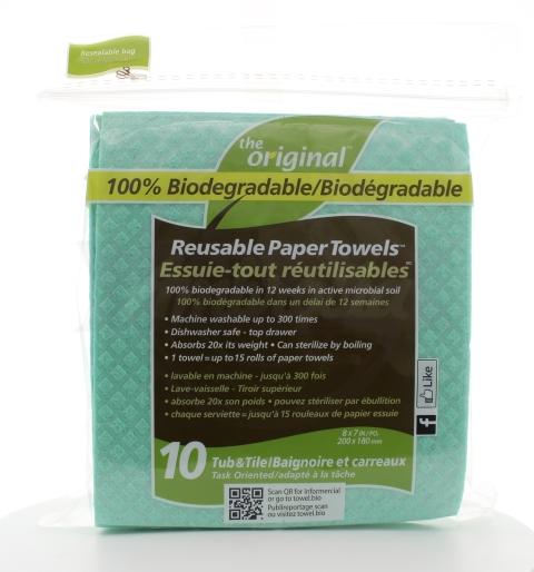 The Original Reusable Paper Towels Tub & Tile