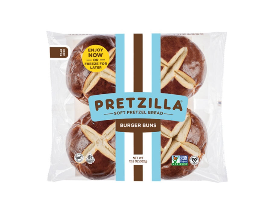 Pretzilla Soft Pretzel Burger Buns