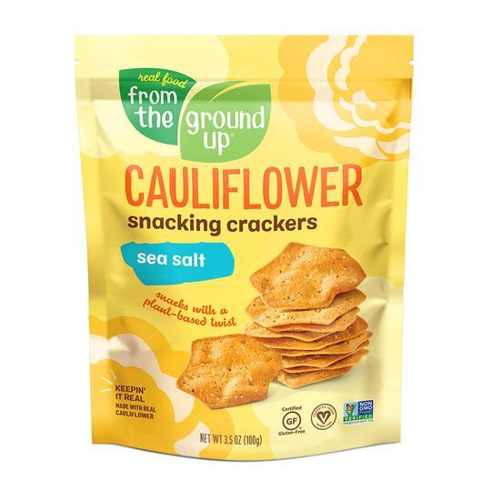 From The Ground Up Vegan Sea Salt Cauliflower Crackers