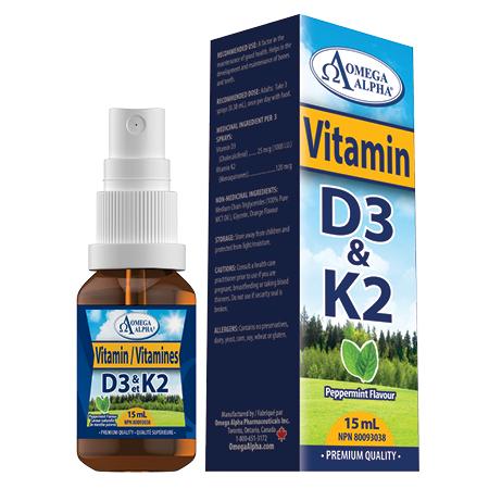 Omega Alpha Vitamin D3 & K2 Peppermint